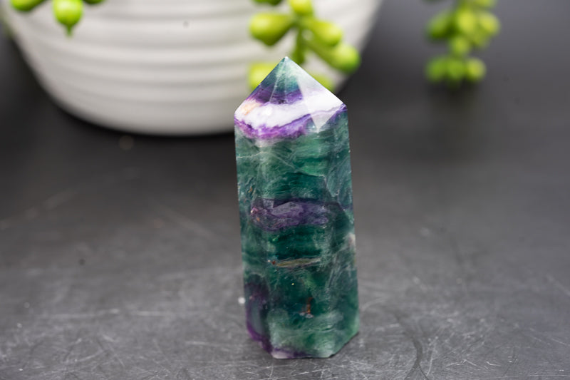 Rainbow Fluorite Tower - Third Eye Chakra - My Crystal Addiction