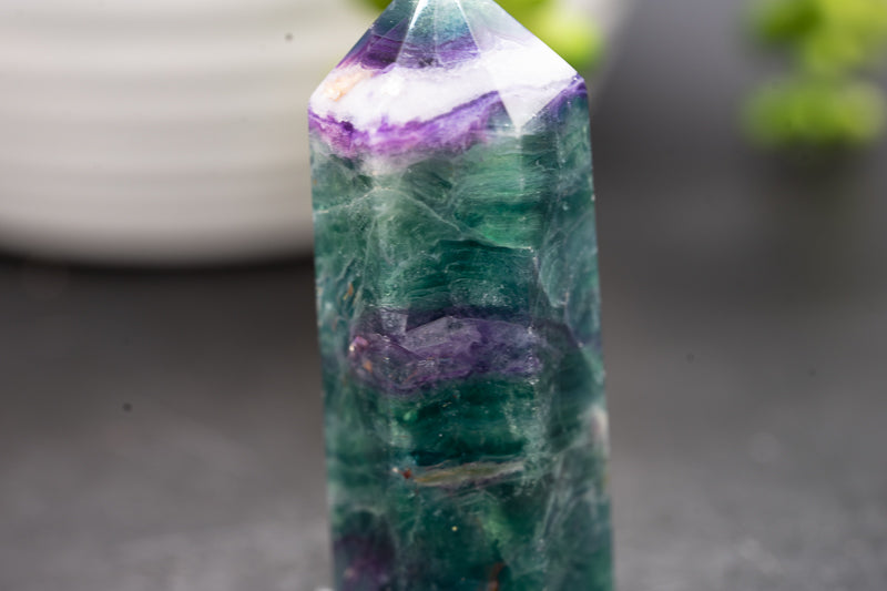 Rainbow Fluorite Tower - Third Eye Chakra - My Crystal Addiction