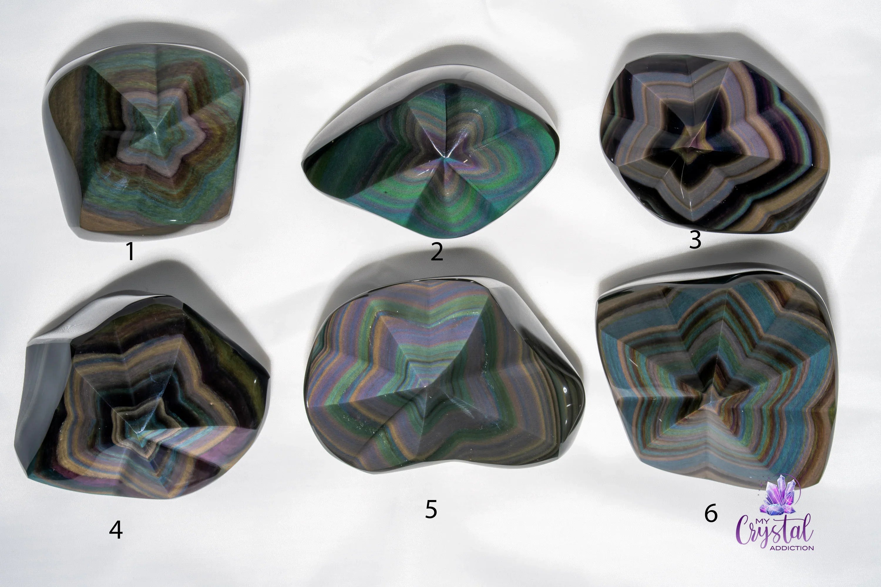 Rainbow Obsidian Star Carving - My Crystal Addiction