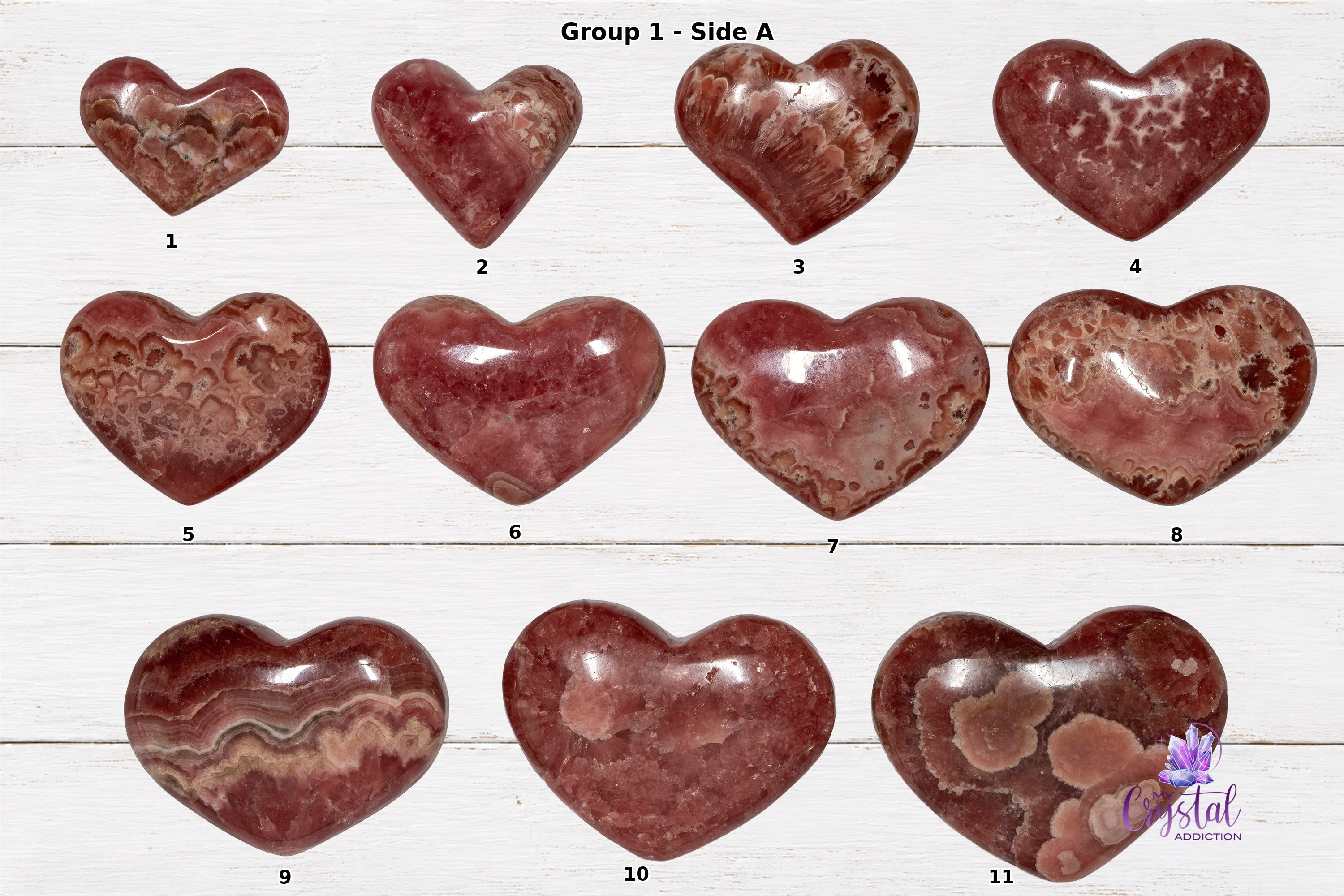 Rhodochrosite Heart Carving - High Quality - Heart Chakra - My Crystal Addiction
