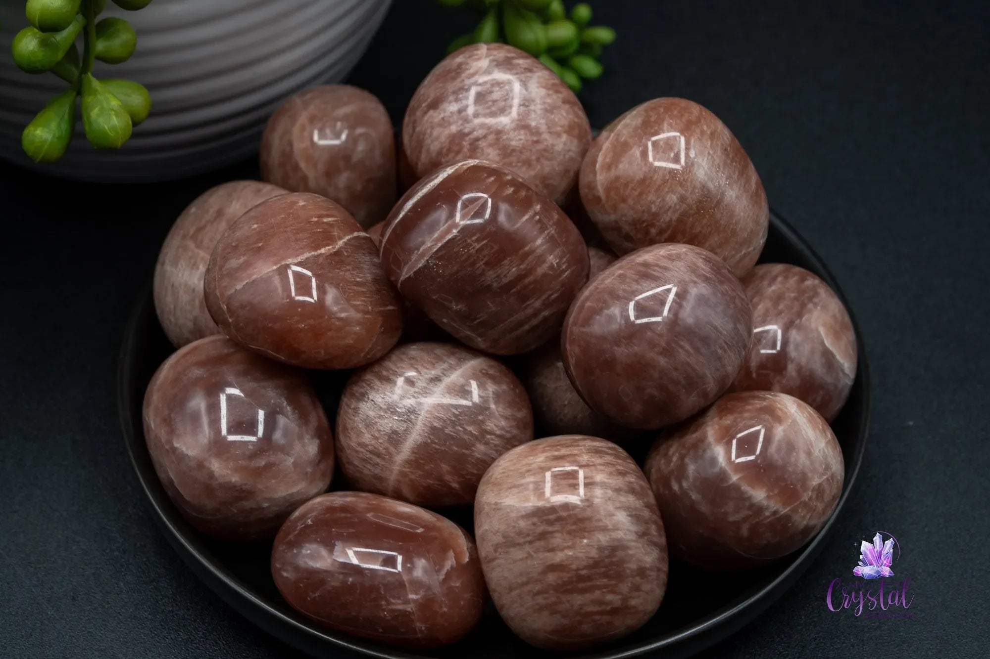 Rose Gold Moonstone Sunstone Tumble - Balance & Confidence - My Crystal Addiction