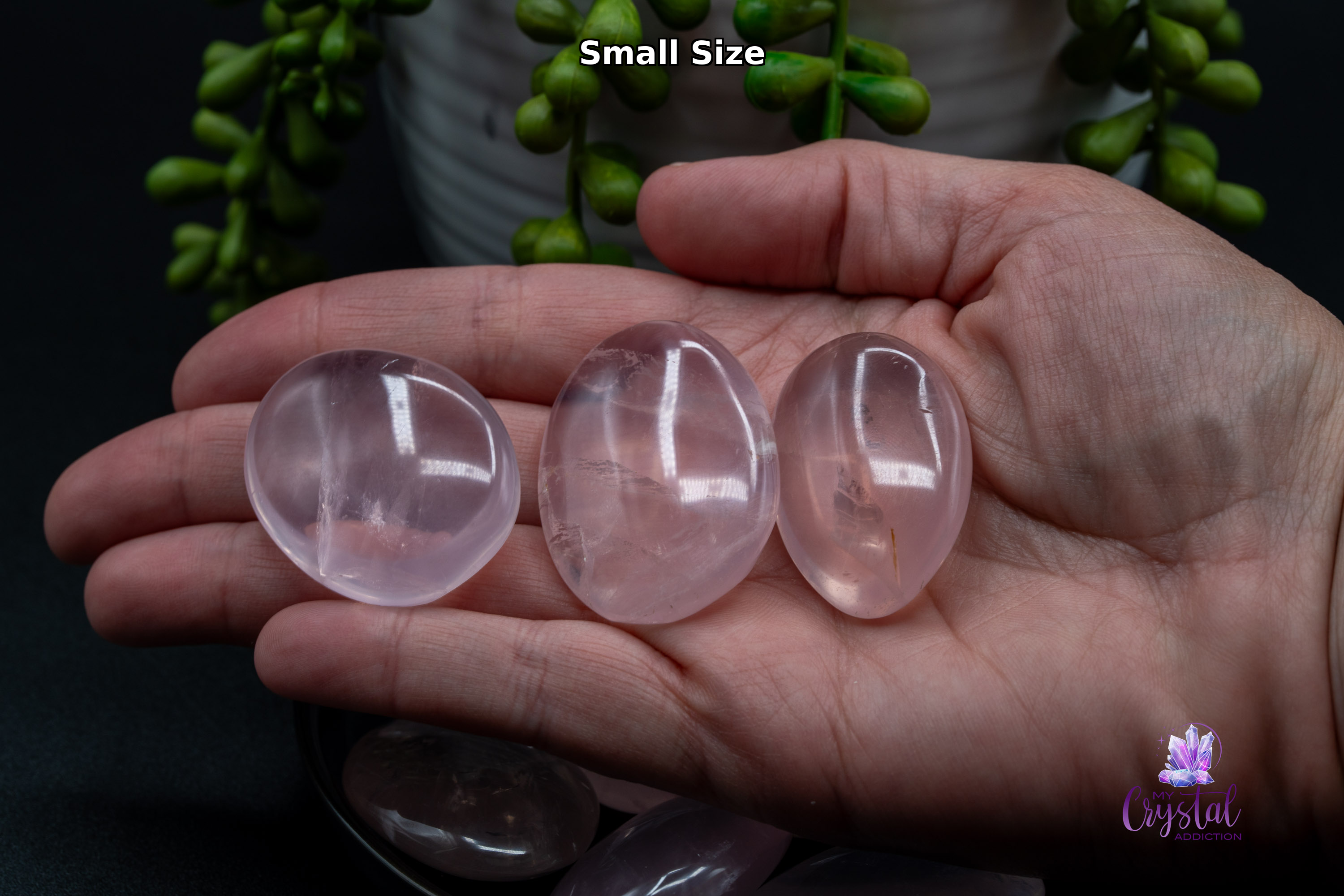 Rose Quartz Palm - My Crystal Addiction