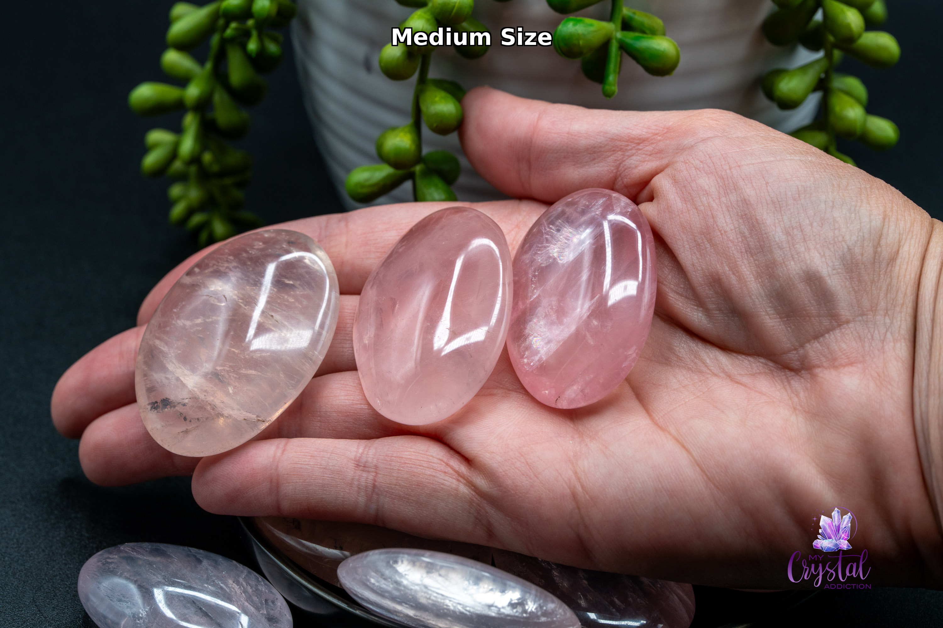 Rose Quartz Palm - My Crystal Addiction