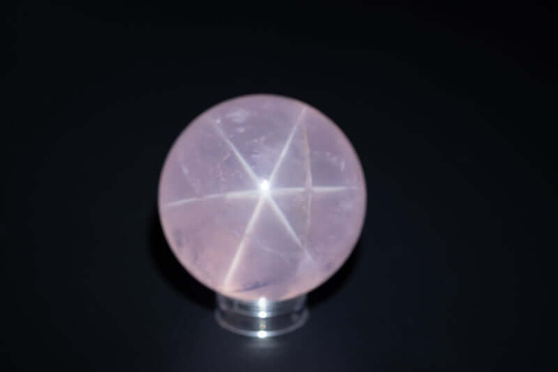 Rose Quartz Sphere w/Star 45mm-48mm - My Crystal Addiction