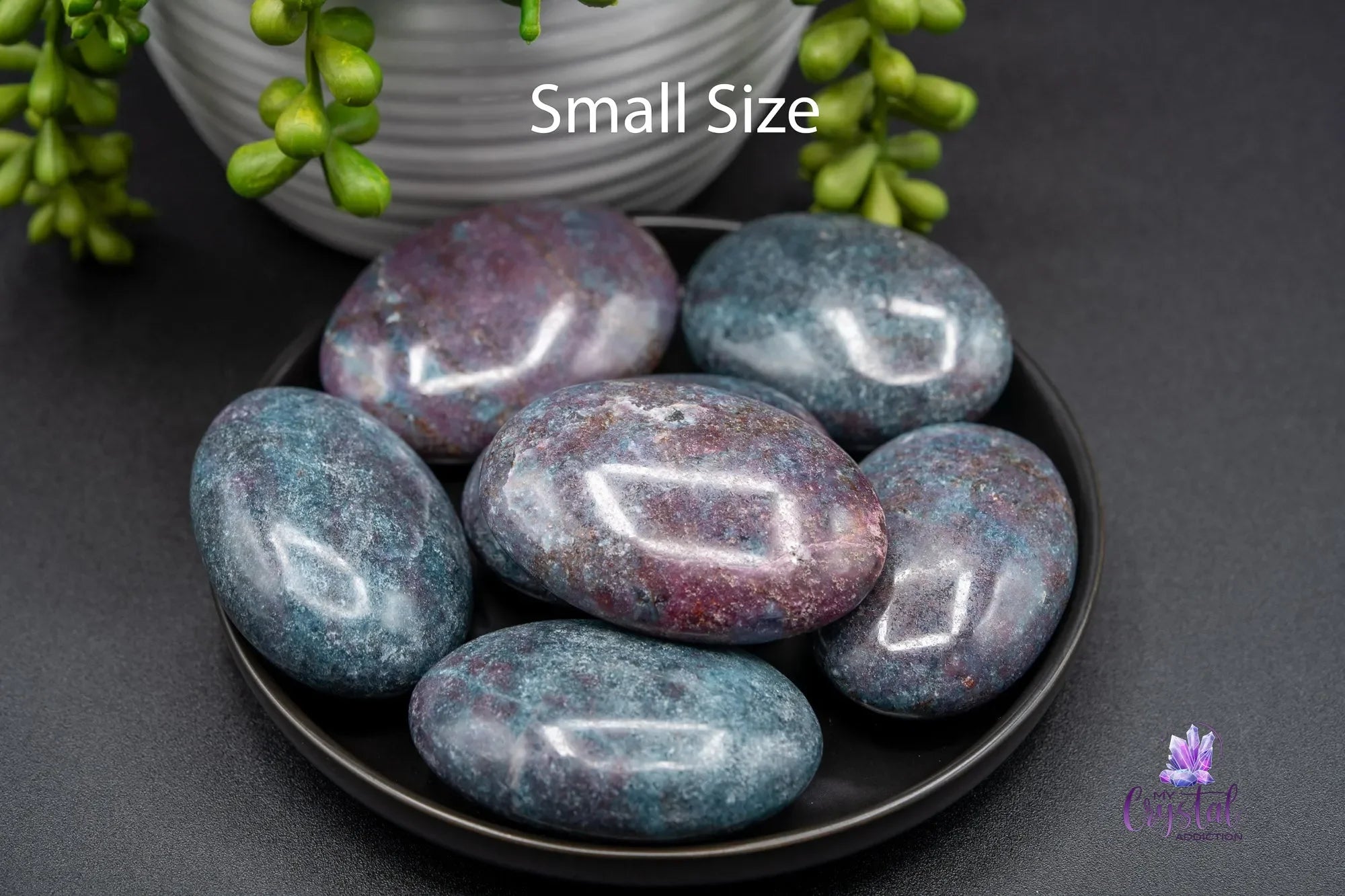 Ruby Kyanite Palm Stone - Courage & Energy Balance - My Crystal Addiction