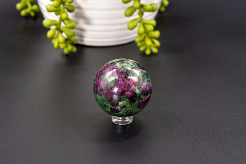 Ruby Zoisite Sphere 44mm / 1.7" - High Grade - My Crystal Addiction