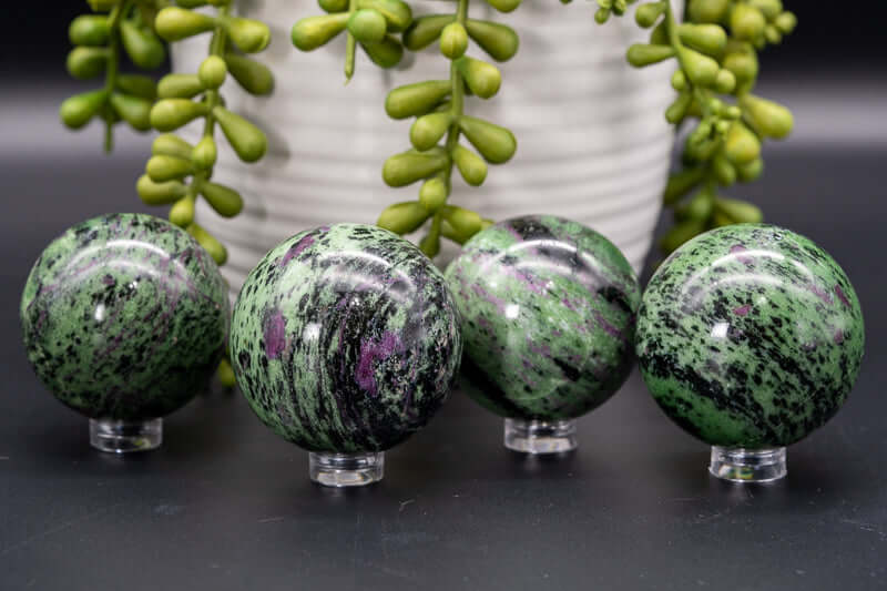 Ruby Zoisite Sphere 46-49mm / 1.8-1.9" - My Crystal Addiction