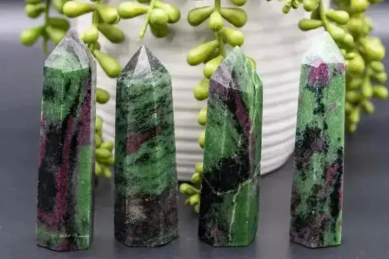 Ruby Zoisite Tower-3.5" - Heart Chakra - My Crystal Addiction