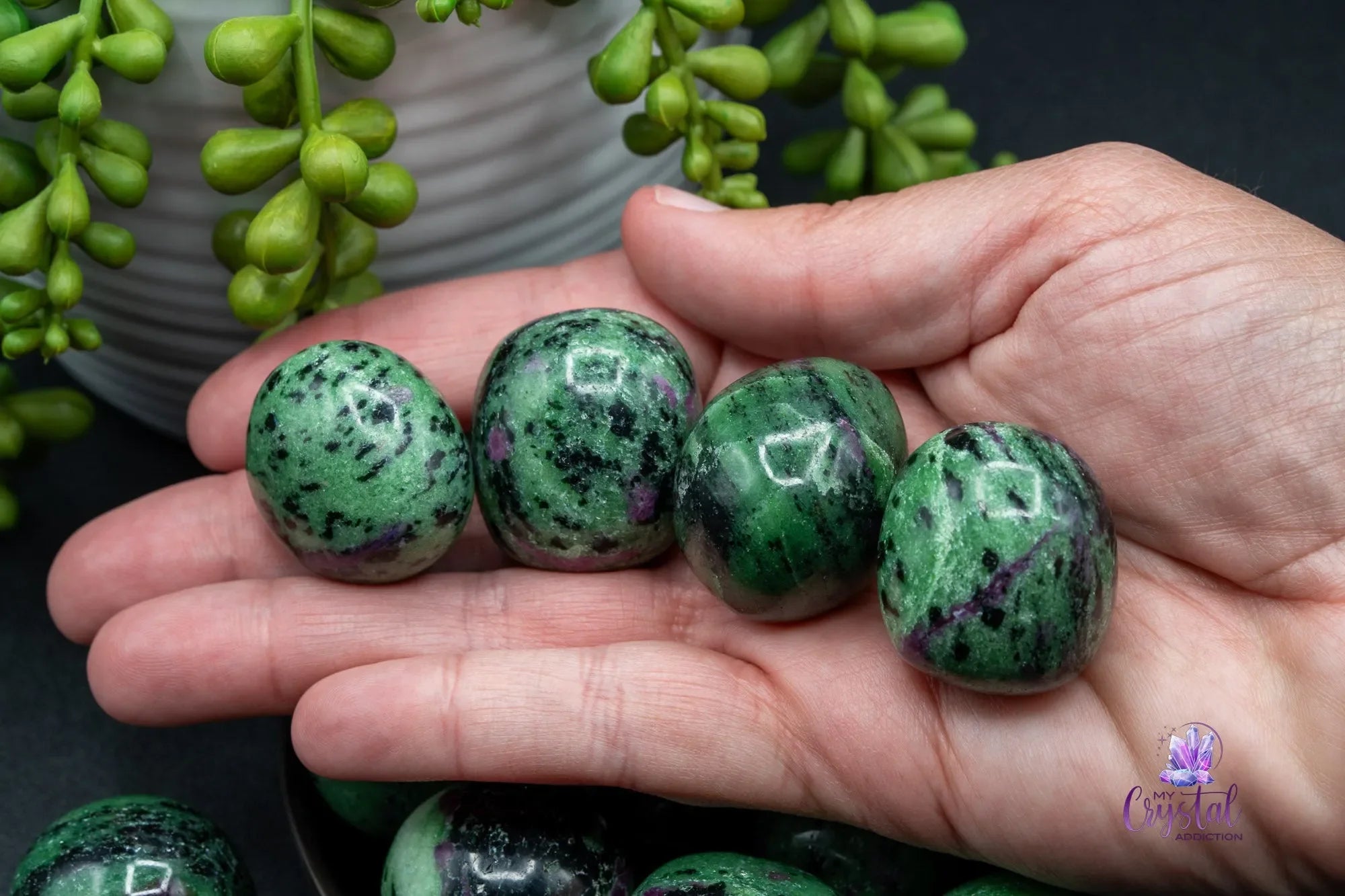 Ruby Zoisite Tumble Large – Natural Crystal Stone - My Crystal Addiction