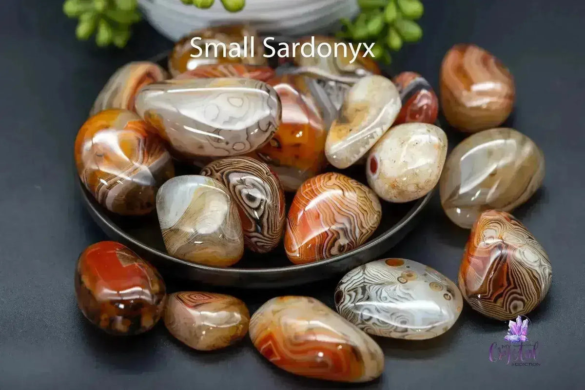 Sardonyx Tumble Stone - Root Chakra - My Crystal Addiction