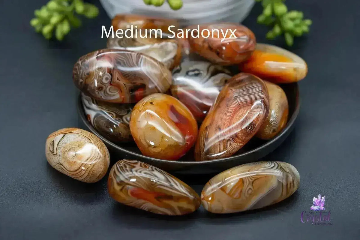Sardonyx Tumble Stone - Root Chakra - My Crystal Addiction