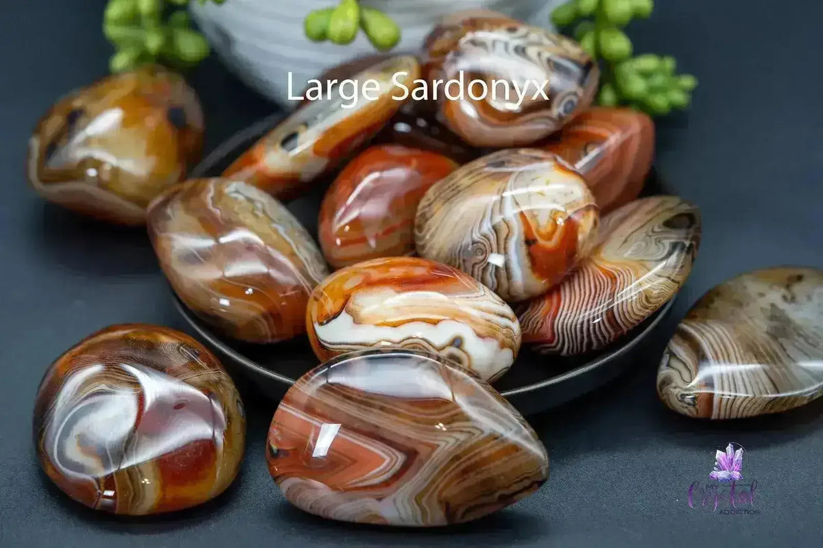 Sardonyx Tumble Stone - Root Chakra - My Crystal Addiction