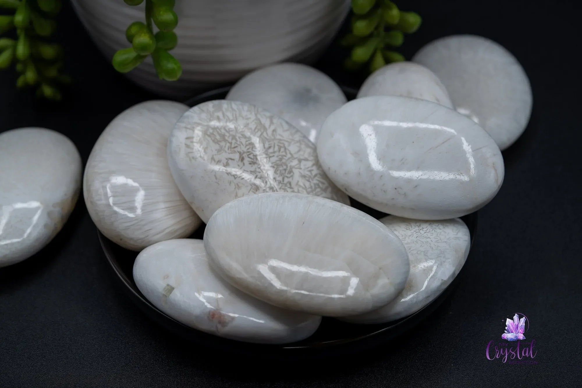 Scolecite Palm Stone - 55-65mm - Peace & Meditation Crystal - My Crystal Addiction