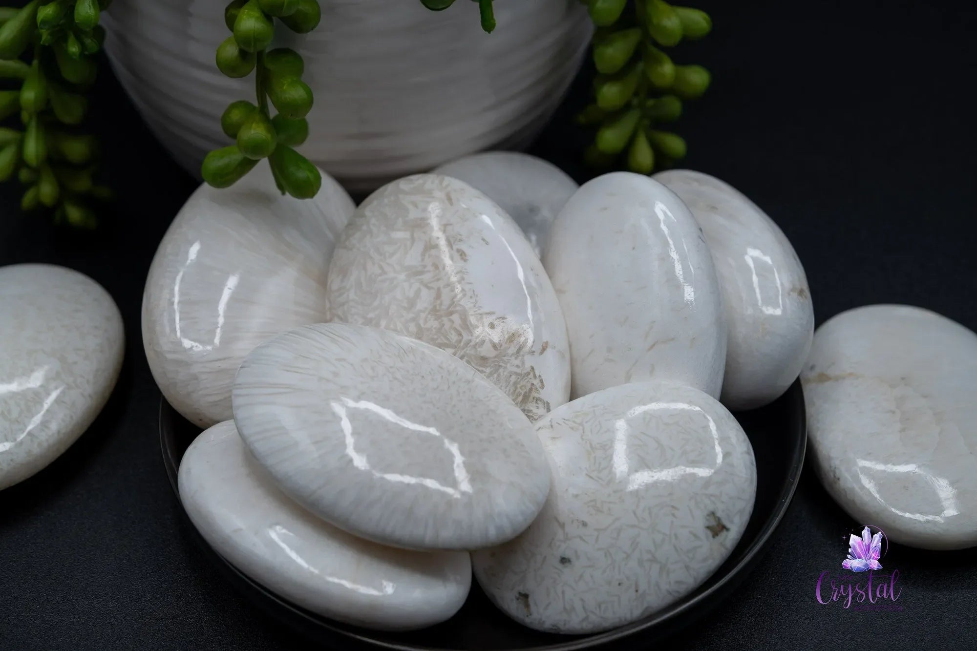 Scolecite Palm Stone - 55-65mm - Peace & Meditation Crystal - My Crystal Addiction