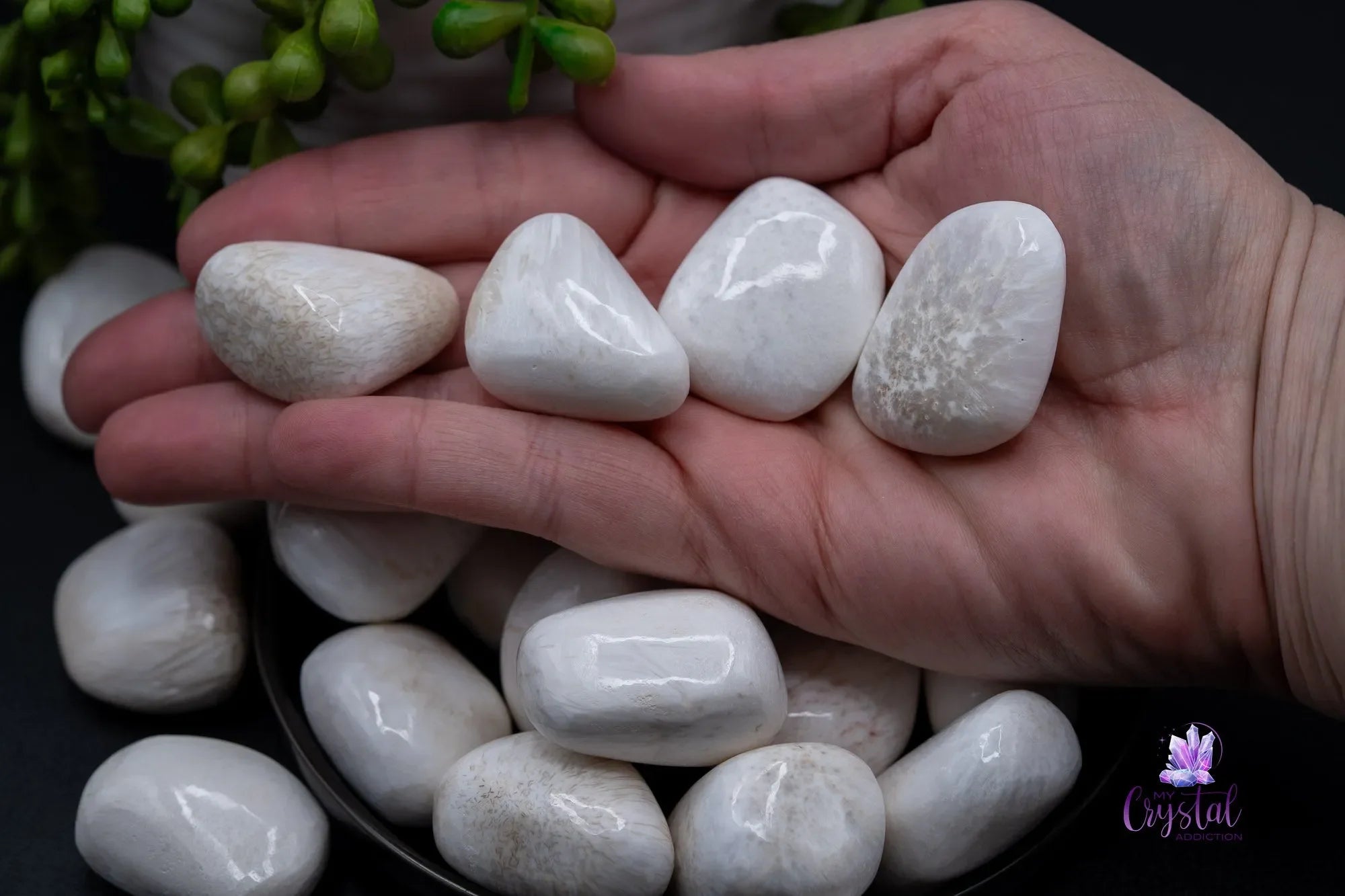 Scolecite Tumble Stone - Crown Chakra - My Crystal Addiction