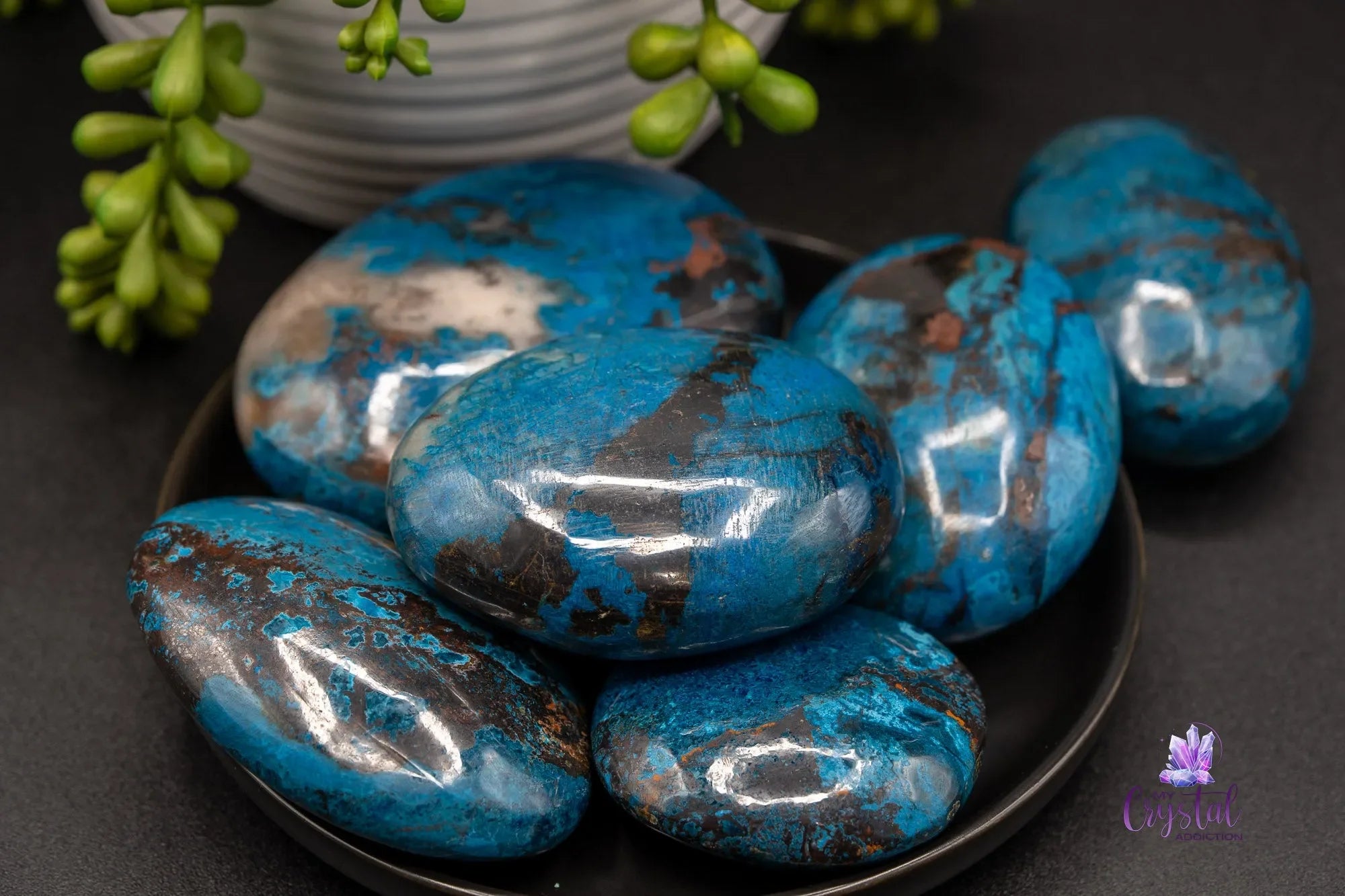 Shattuckite Palm Stone - Intuition & Wisdom Crystal - My Crystal Addiction