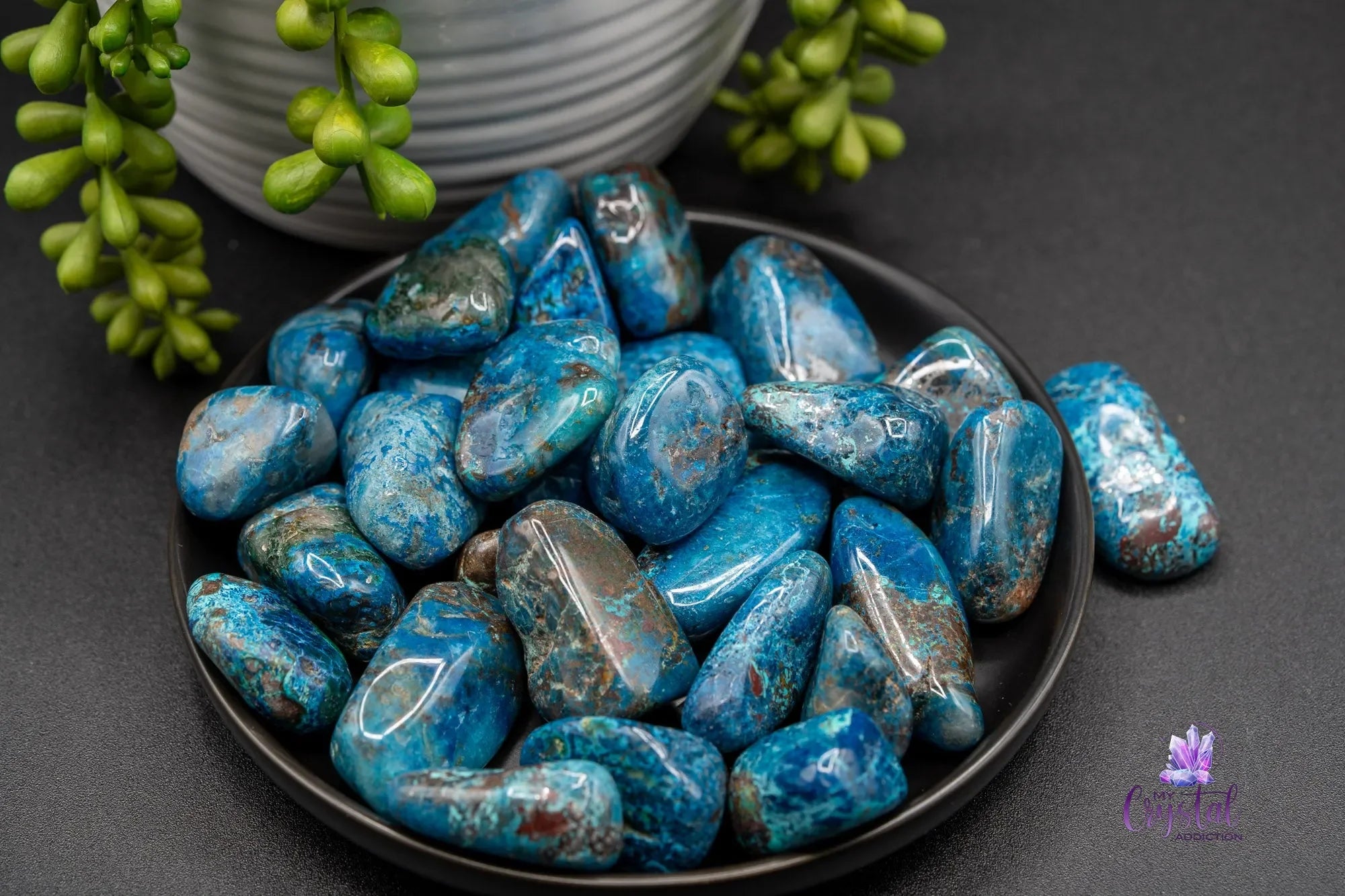 Shattuckite Tumble Stone 20-30mm - Clarity & Insight - My Crystal Addiction
