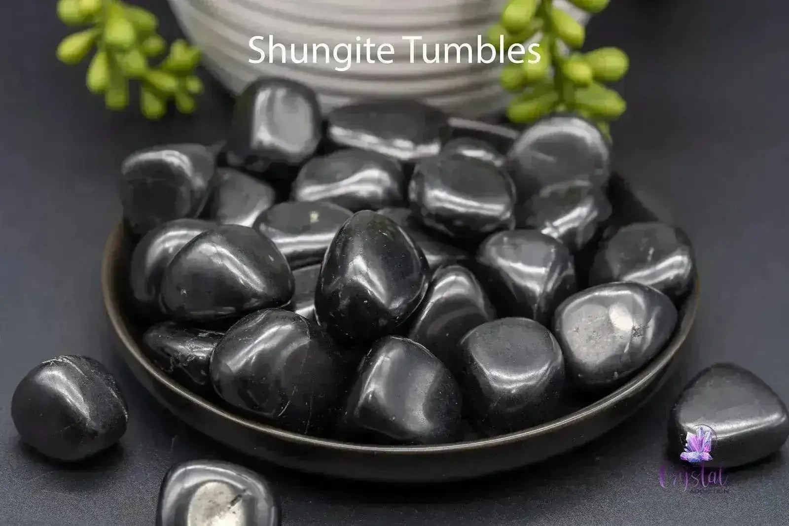 Shungite Tumble Stone - Energy Cleansing Crystal - My Crystal Addiction