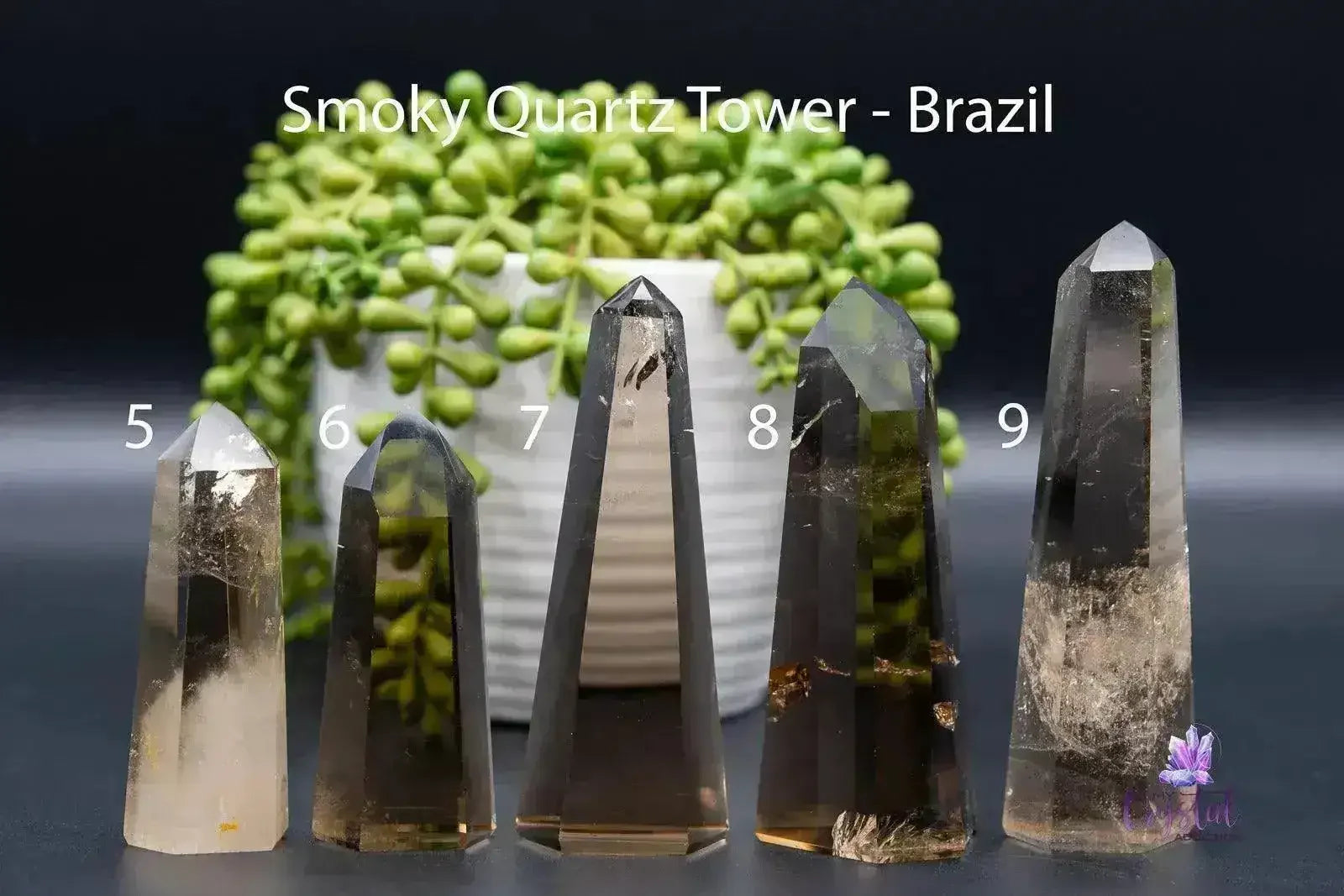 Smoky Quartz Tower 3.4"-5"/88-127mm Brazilian - My Crystal Addiction