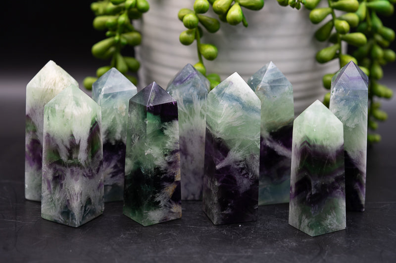 Snowflake Fluorite Tower - Third Eye Chakra - My Crystal Addiction