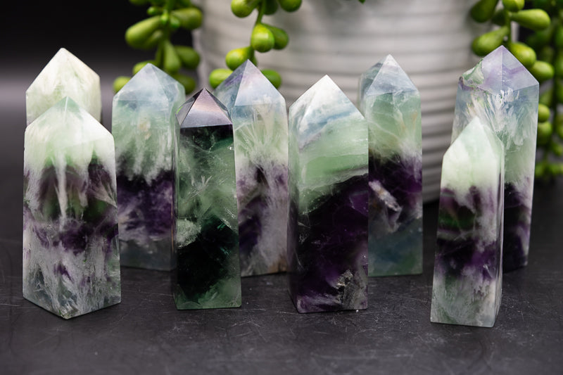 Snowflake Fluorite Tower - Third Eye Chakra - My Crystal Addiction