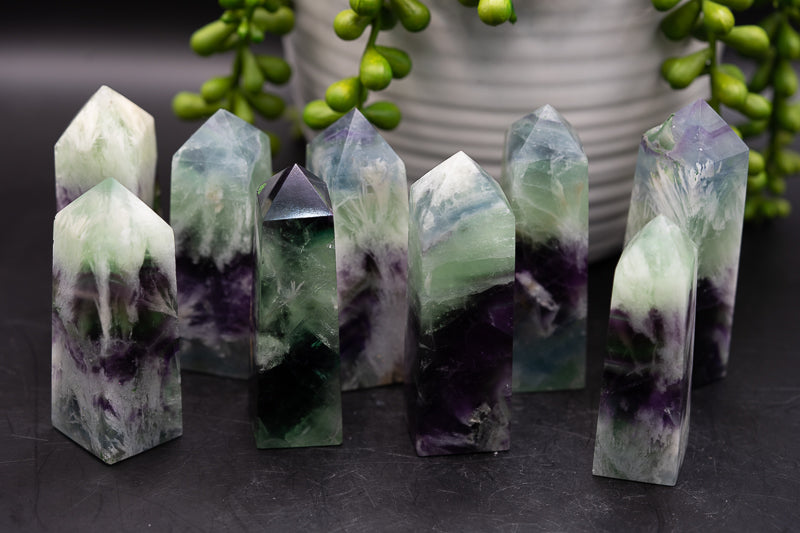 Snowflake Fluorite Tower - Third Eye Chakra - My Crystal Addiction
