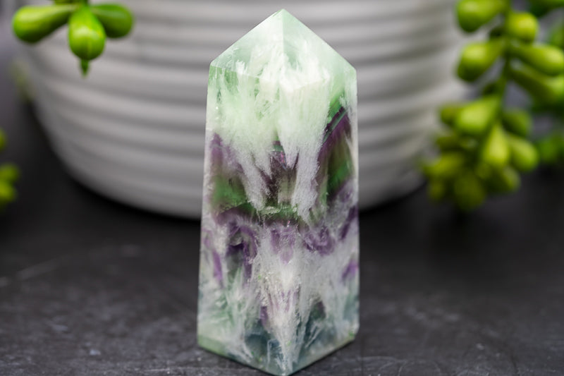 Snowflake Fluorite Tower - Third Eye Chakra - My Crystal Addiction