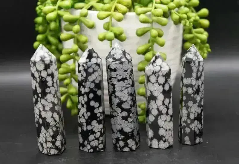 Snowflake Obsidian Tower - Root Chakra - My Crystal Addiction