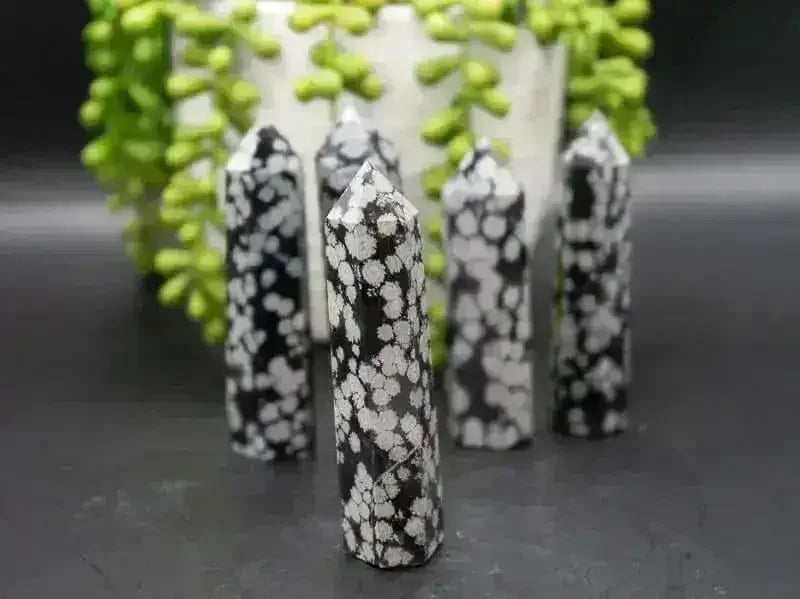 Snowflake Obsidian Tower - Root Chakra - My Crystal Addiction
