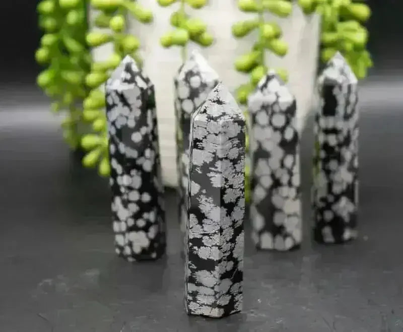Snowflake Obsidian Tower - Root Chakra - My Crystal Addiction