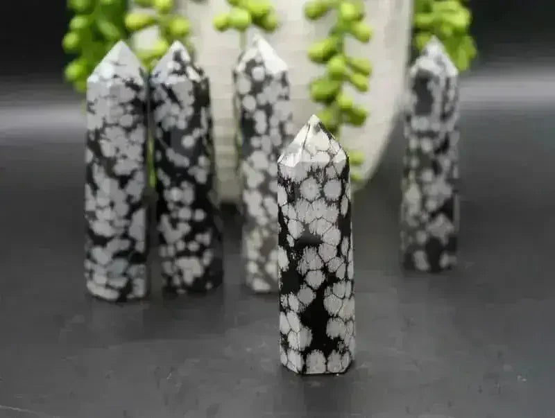 Snowflake Obsidian Tower - Root Chakra - My Crystal Addiction