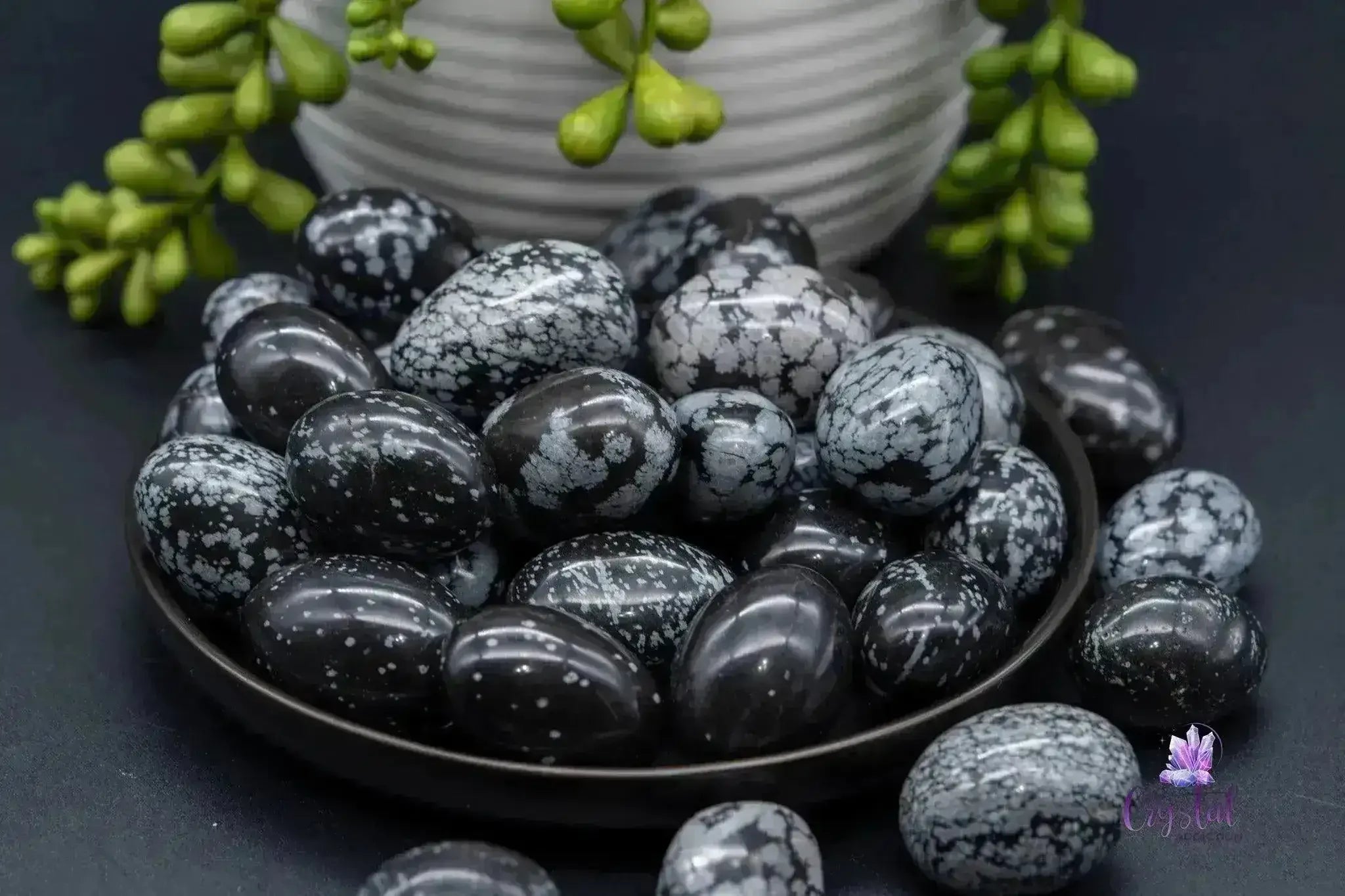 Snowflake Obsidian Tumble Stone - 20-25mm - Single Stone - My Crystal Addiction
