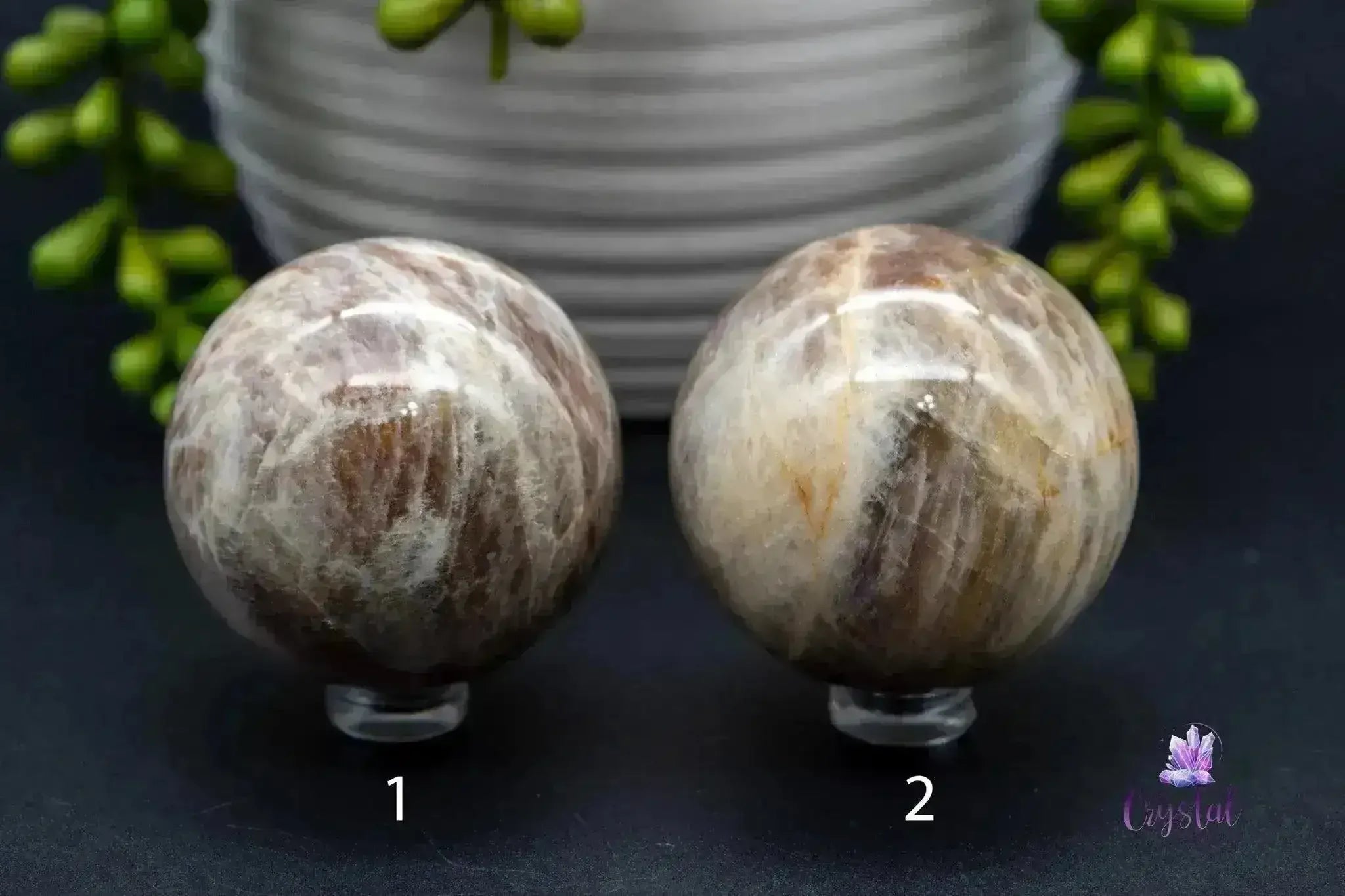 Sunstone Moonstone Sphere - 1.9"-2.1"/50mm-55mm - My Crystal Addiction