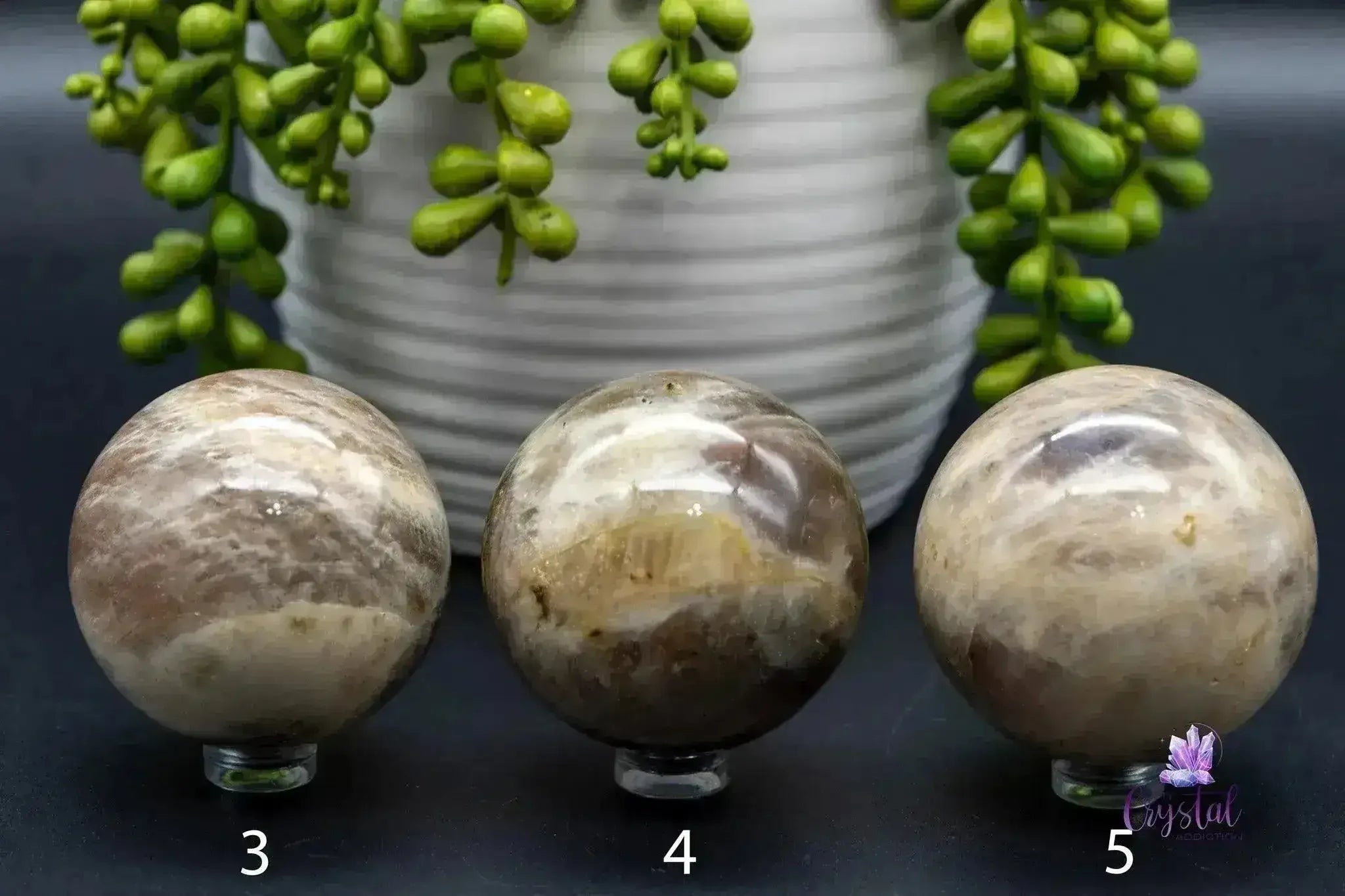 Sunstone Moonstone Sphere - 1.9"-2.1"/50mm-55mm - My Crystal Addiction