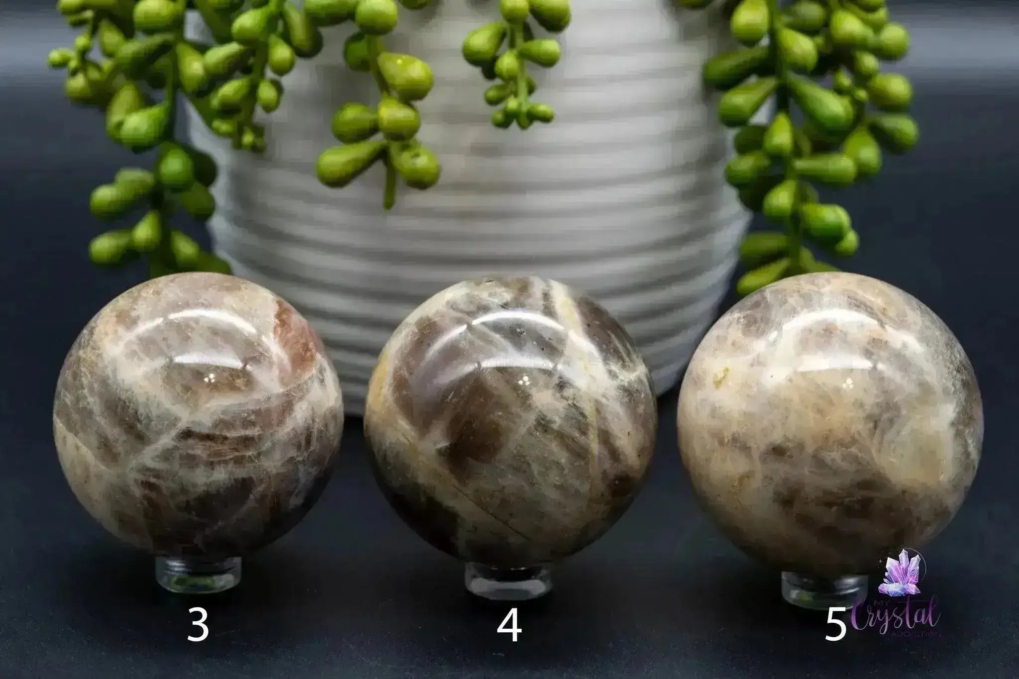 Sunstone Moonstone Sphere - 1.9"-2.1"/50mm-55mm - My Crystal Addiction