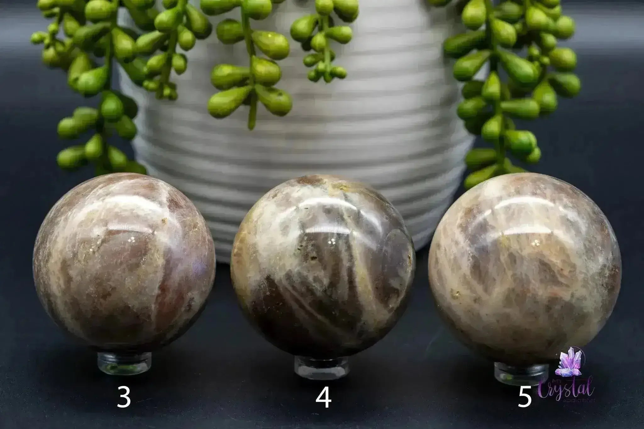 Sunstone Moonstone Sphere - 1.9"-2.1"/50mm-55mm - My Crystal Addiction