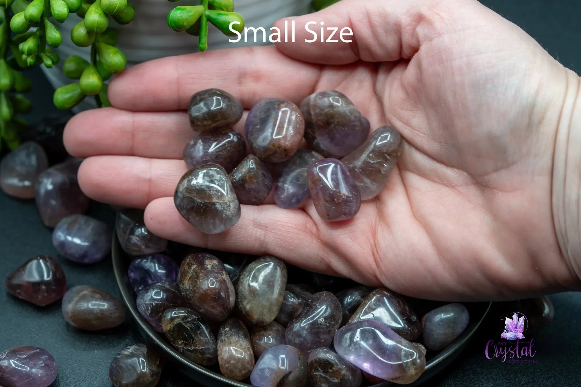 Super Seven Tumbled - Polished Amethyst Cacoxenite Stone - My Crystal Addiction