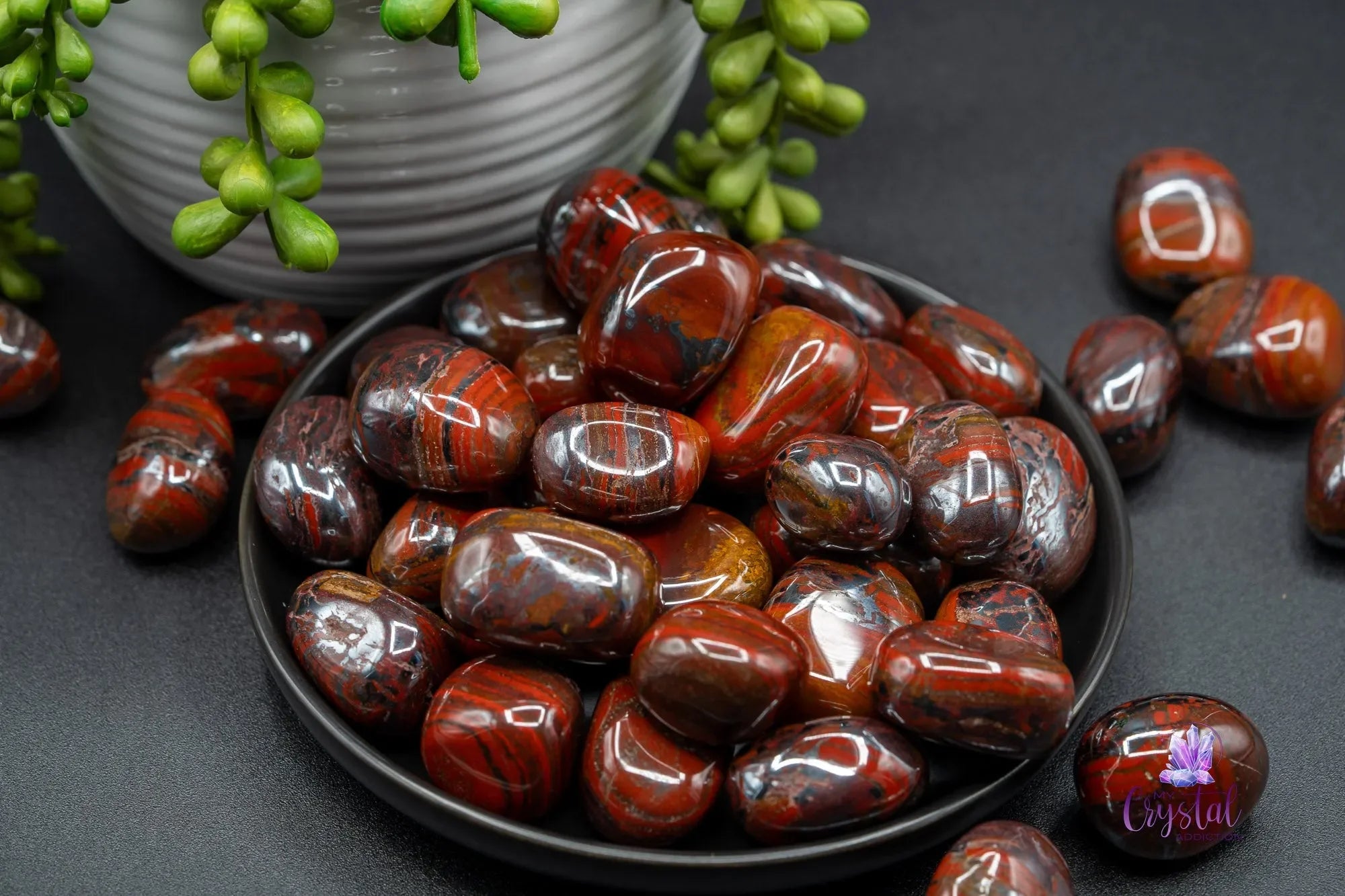 Tiger Iron Tumble Stone - Strength, Focus & Protection - My Crystal Addiction
