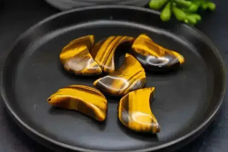 Tiger's Eye Moon Carving - Solar Plexus Chakra - My Crystal Addiction