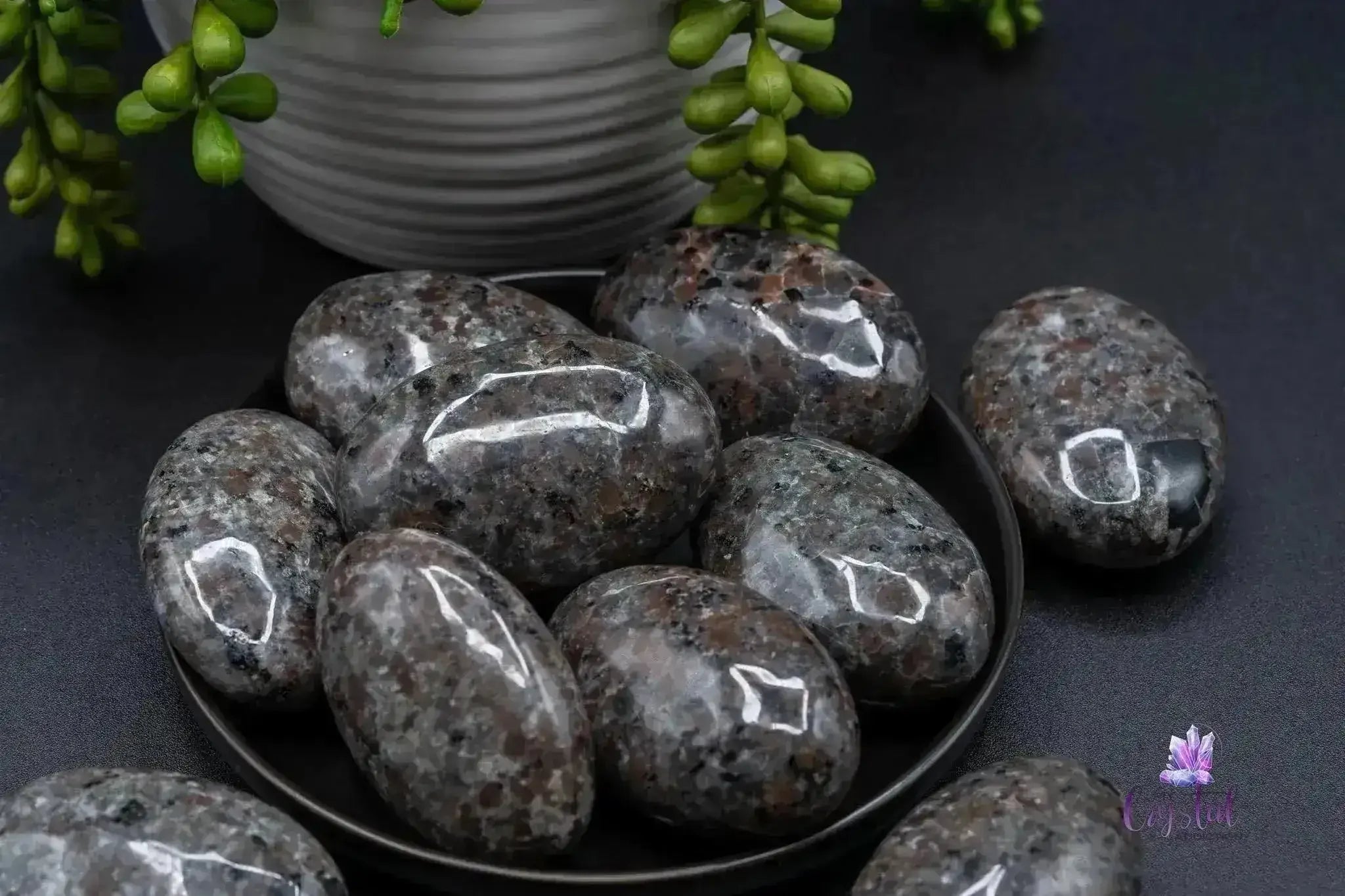 Yooperlite Palm Stone 2." Natural Glow UV-Reactive Crystal - My Crystal Addiction