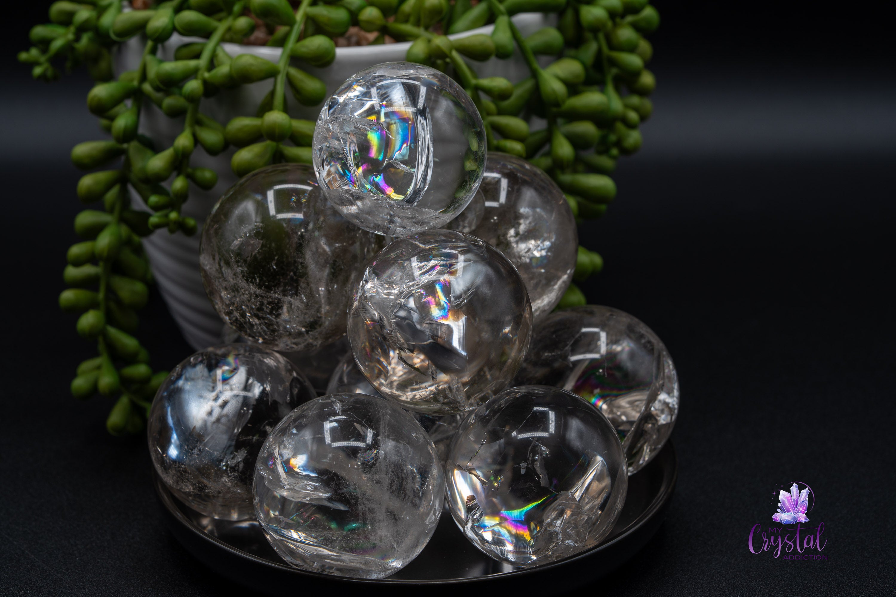 Quartz Sphere w/Rainbows - My Crystal Addiction