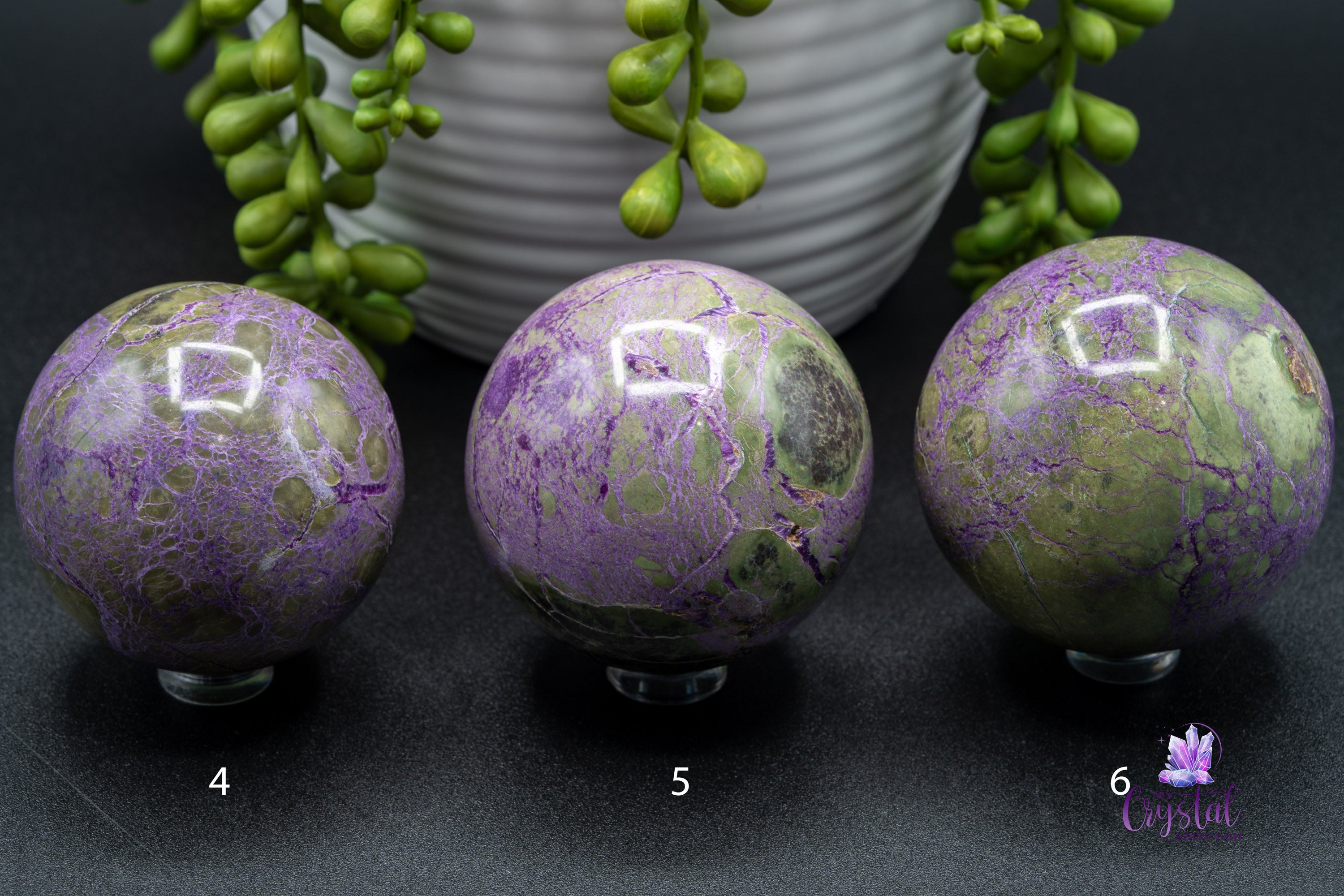 Stichtite | Atlantasite Sphere - My Crystal Addiction