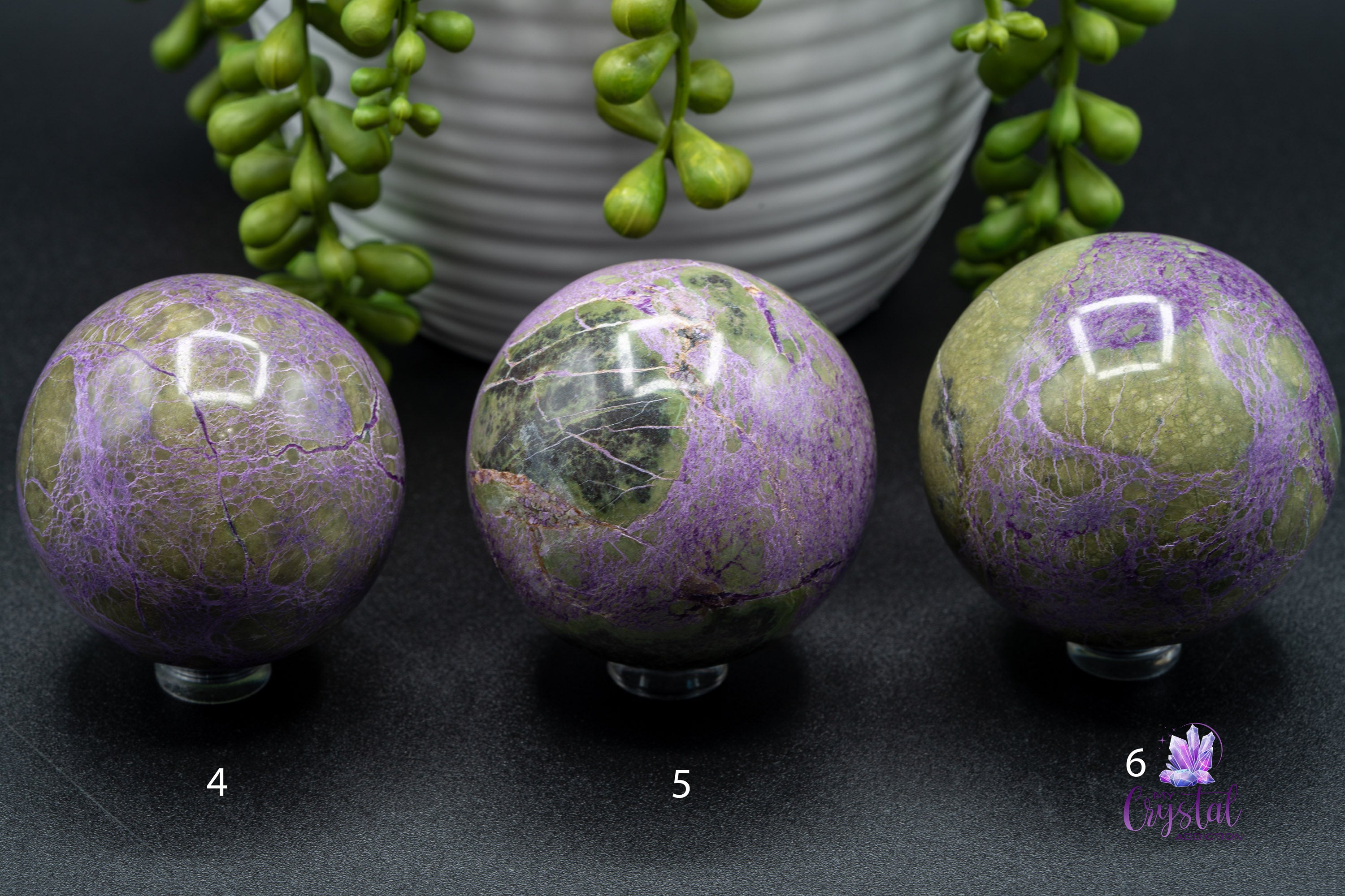 Stichtite | Atlantasite Sphere - My Crystal Addiction