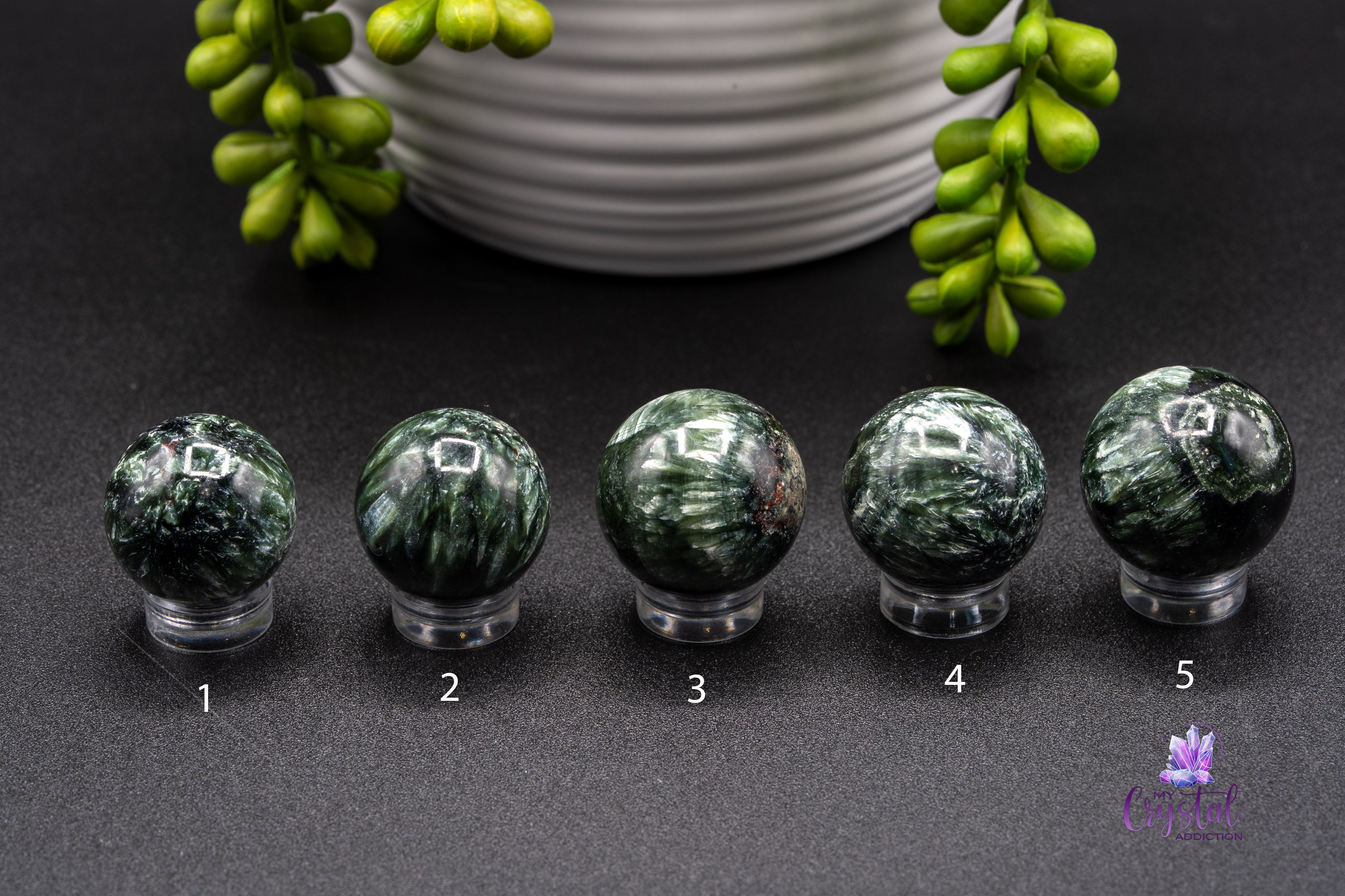Seraphinite Mini Sphere - My Crystal Addiction
