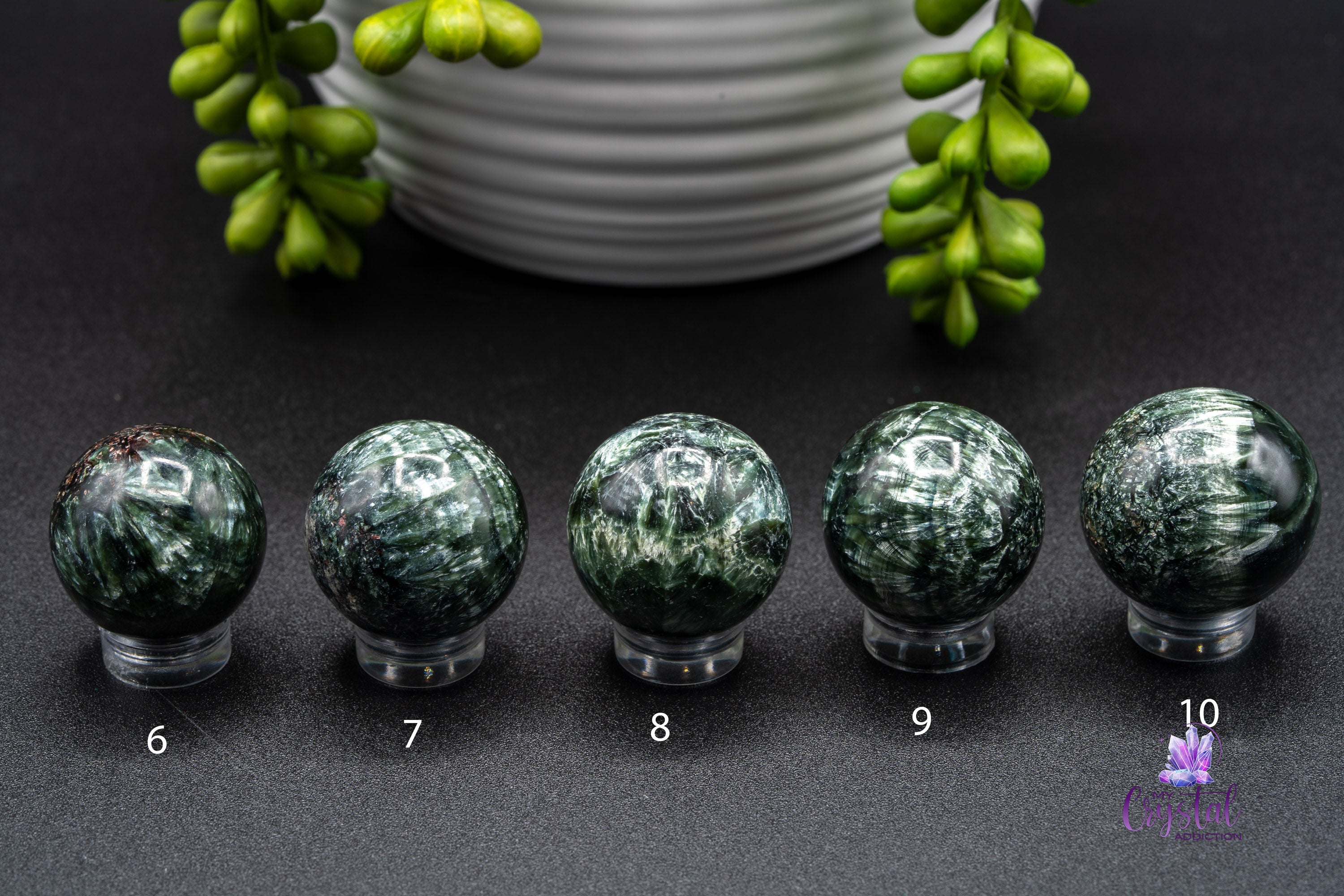 Seraphinite Mini Sphere - My Crystal Addiction