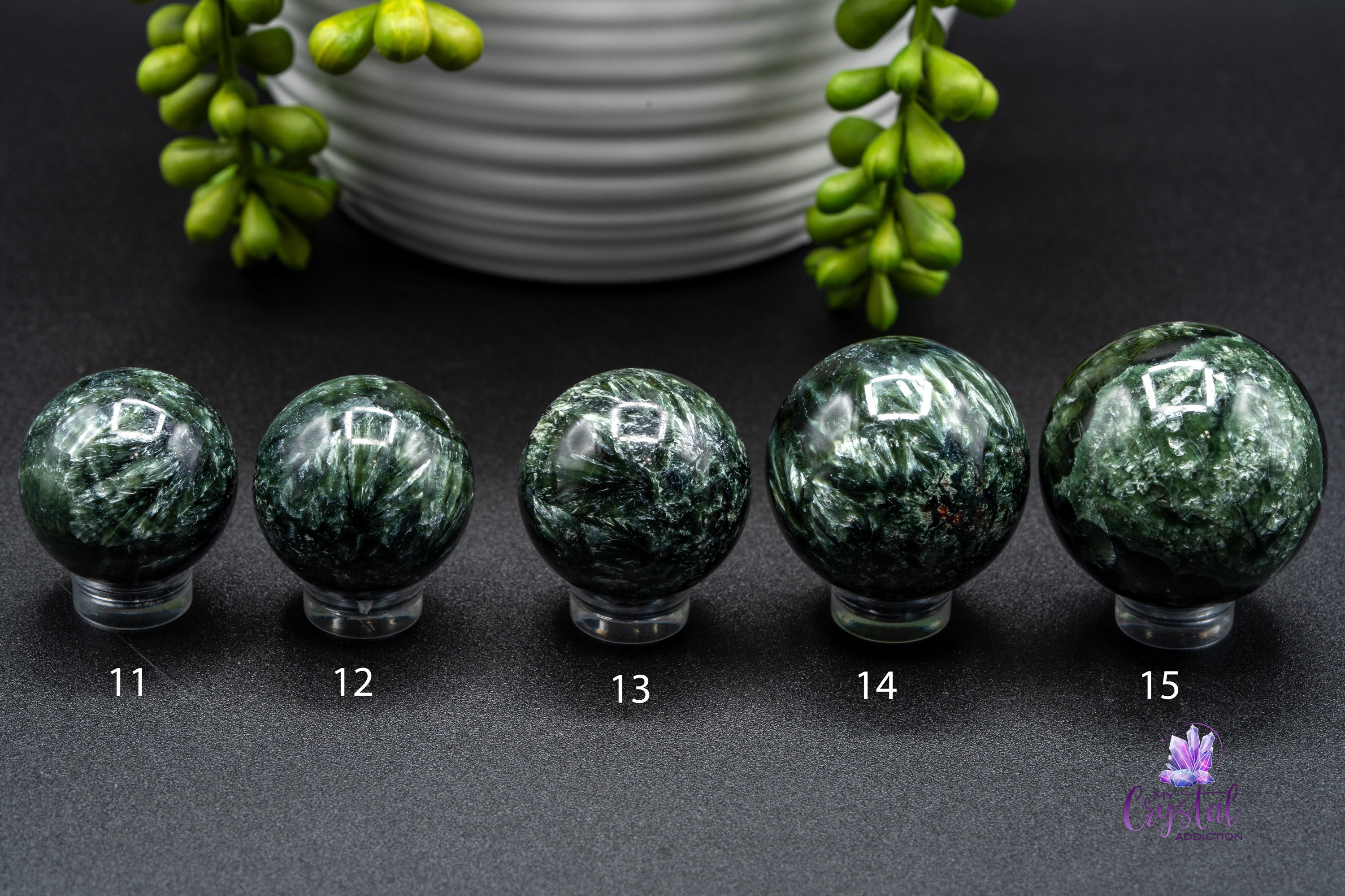 Seraphinite Mini Sphere - My Crystal Addiction