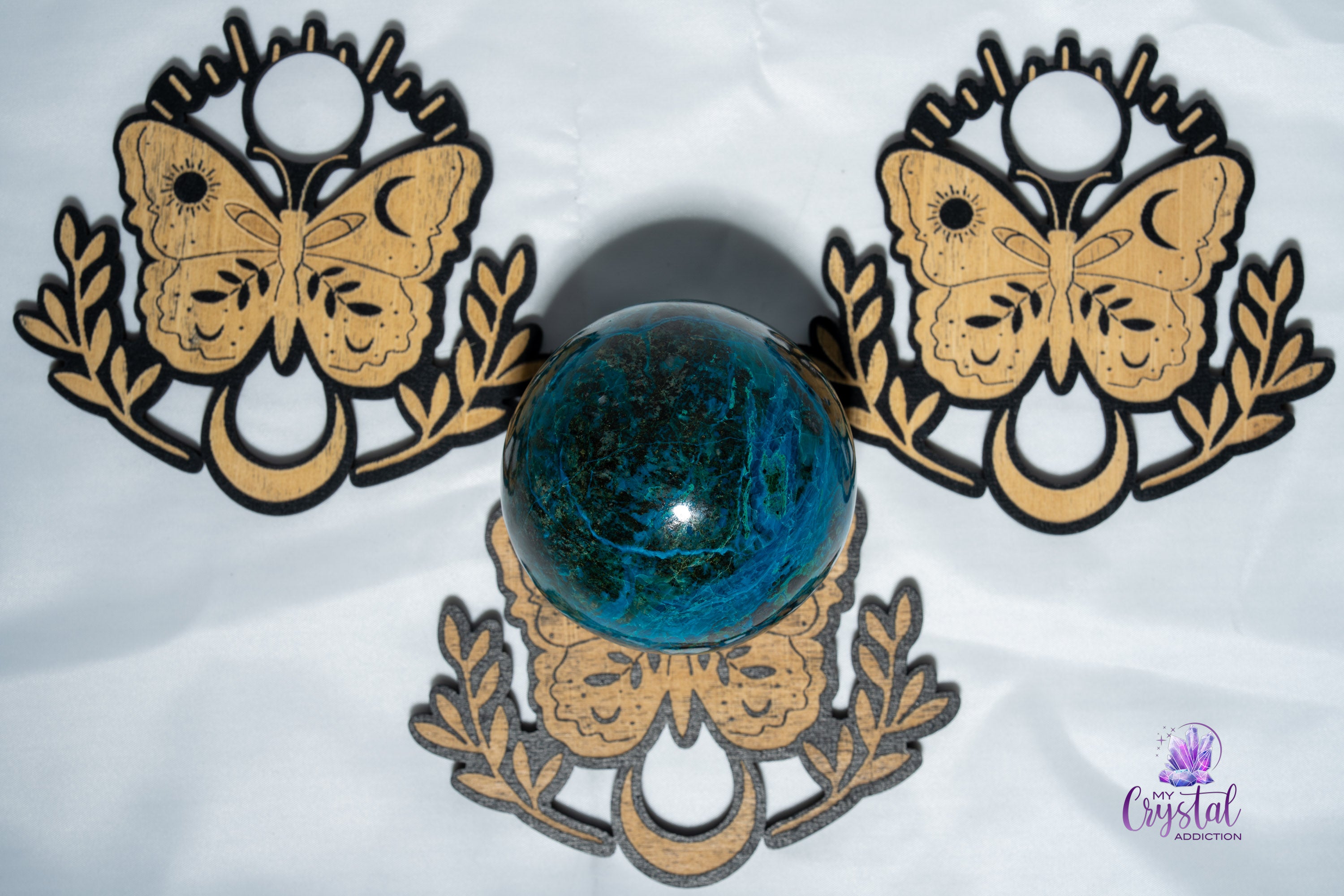 Butterfly Moon Sphere Stand - My Crystal Addiction