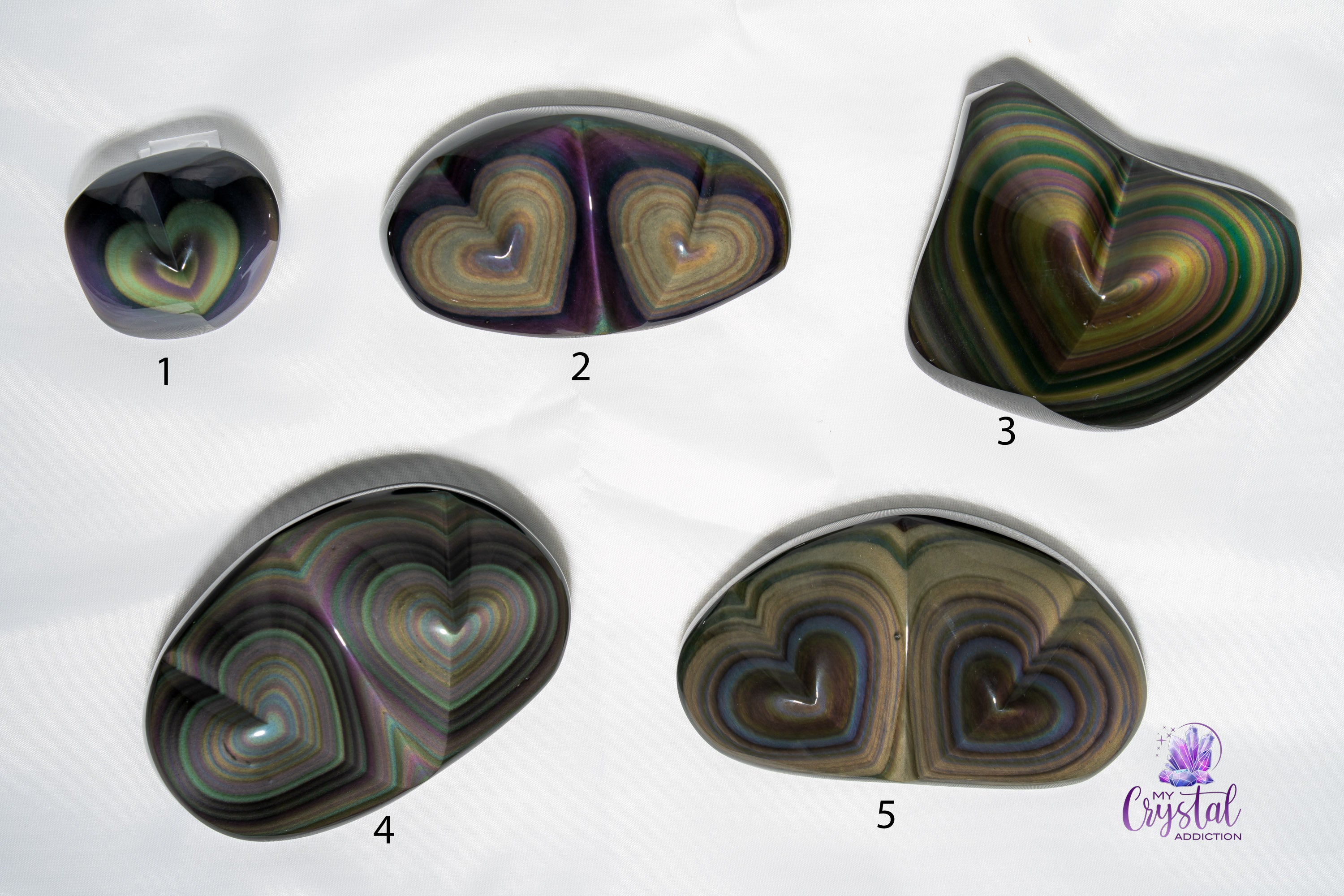 Rainbow Obsidian Heart Carving - My Crystal Addiction