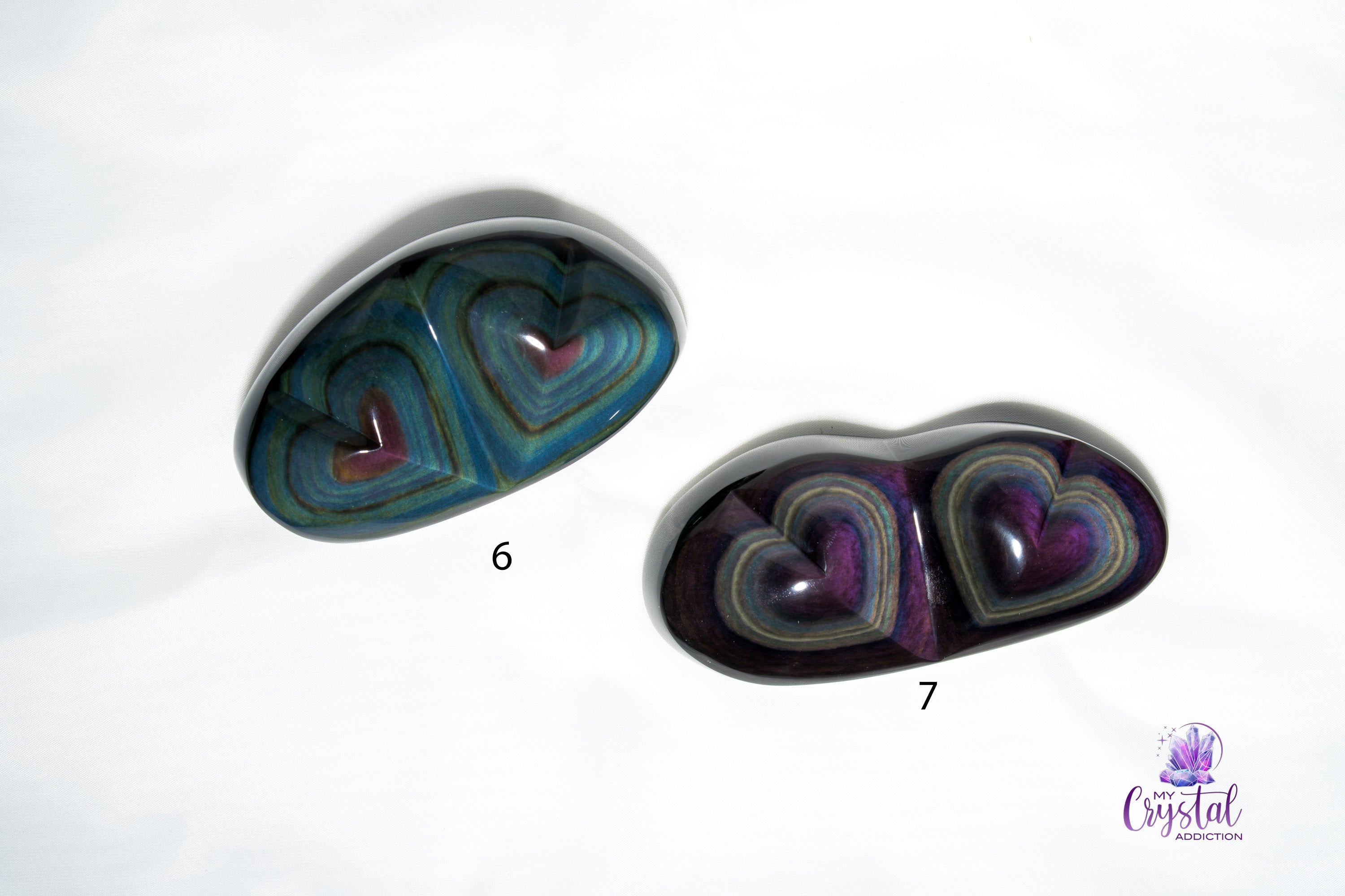 Rainbow Obsidian Heart Carving - My Crystal Addiction