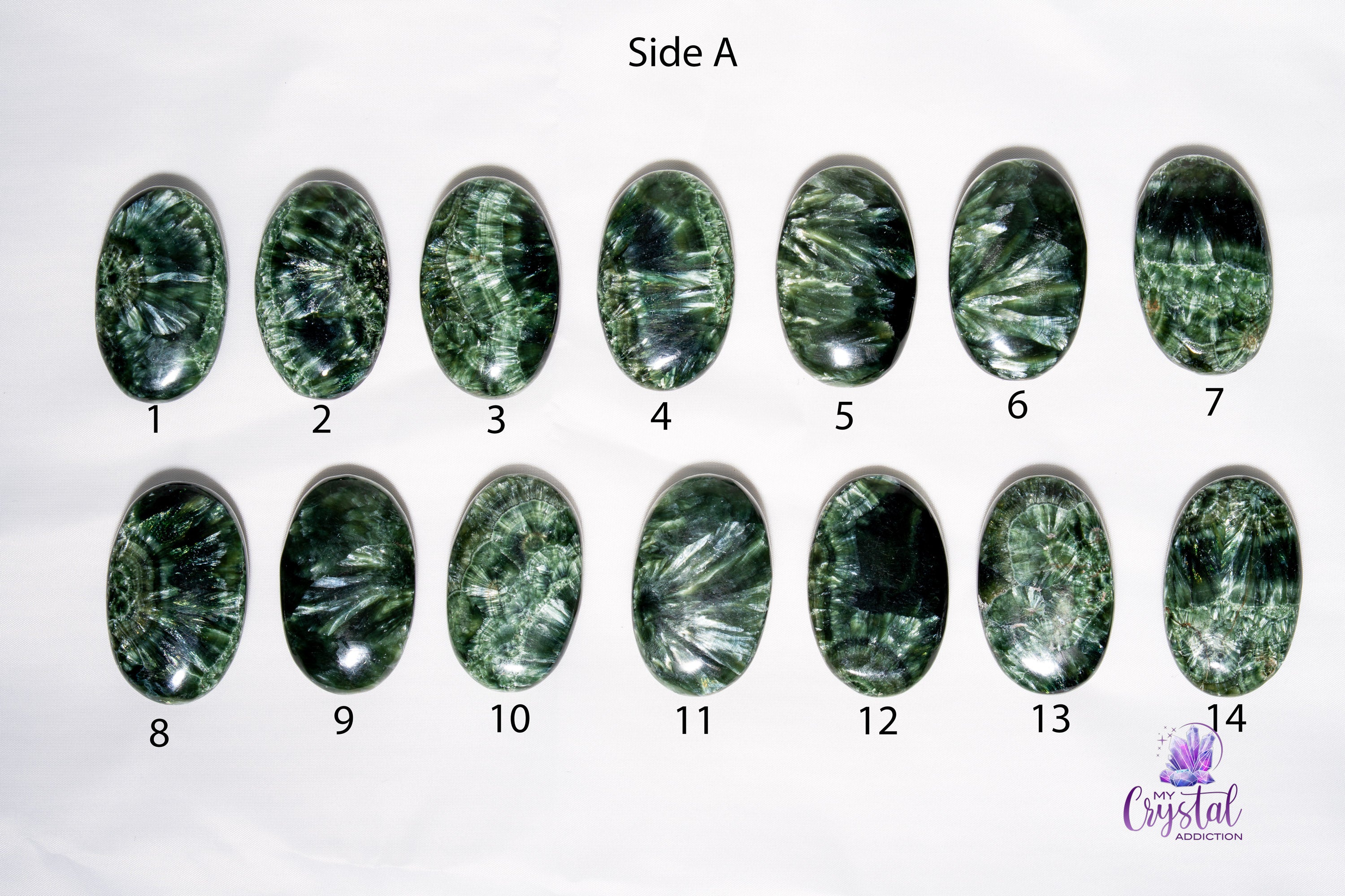 High Quality Seraphinite Mini Palm Stone - My Crystal Addiction
